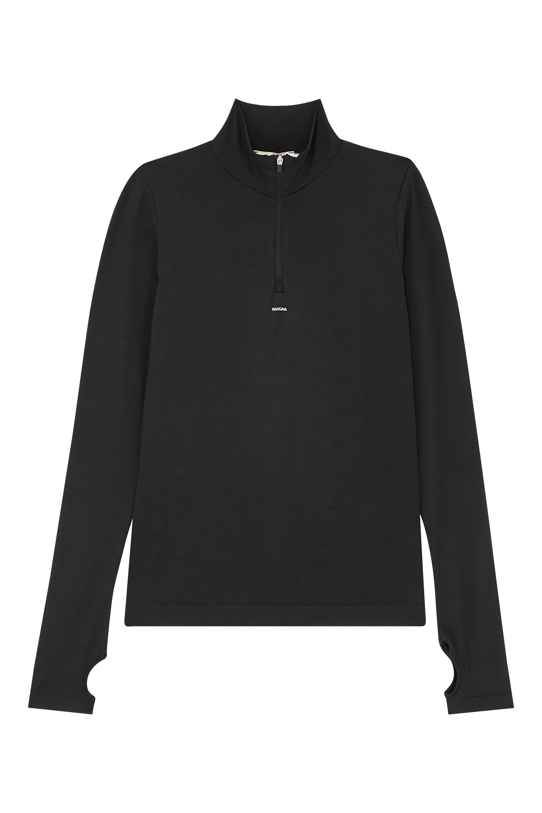 Seamless Plant-Stretch Zipped Long Sleeve Top