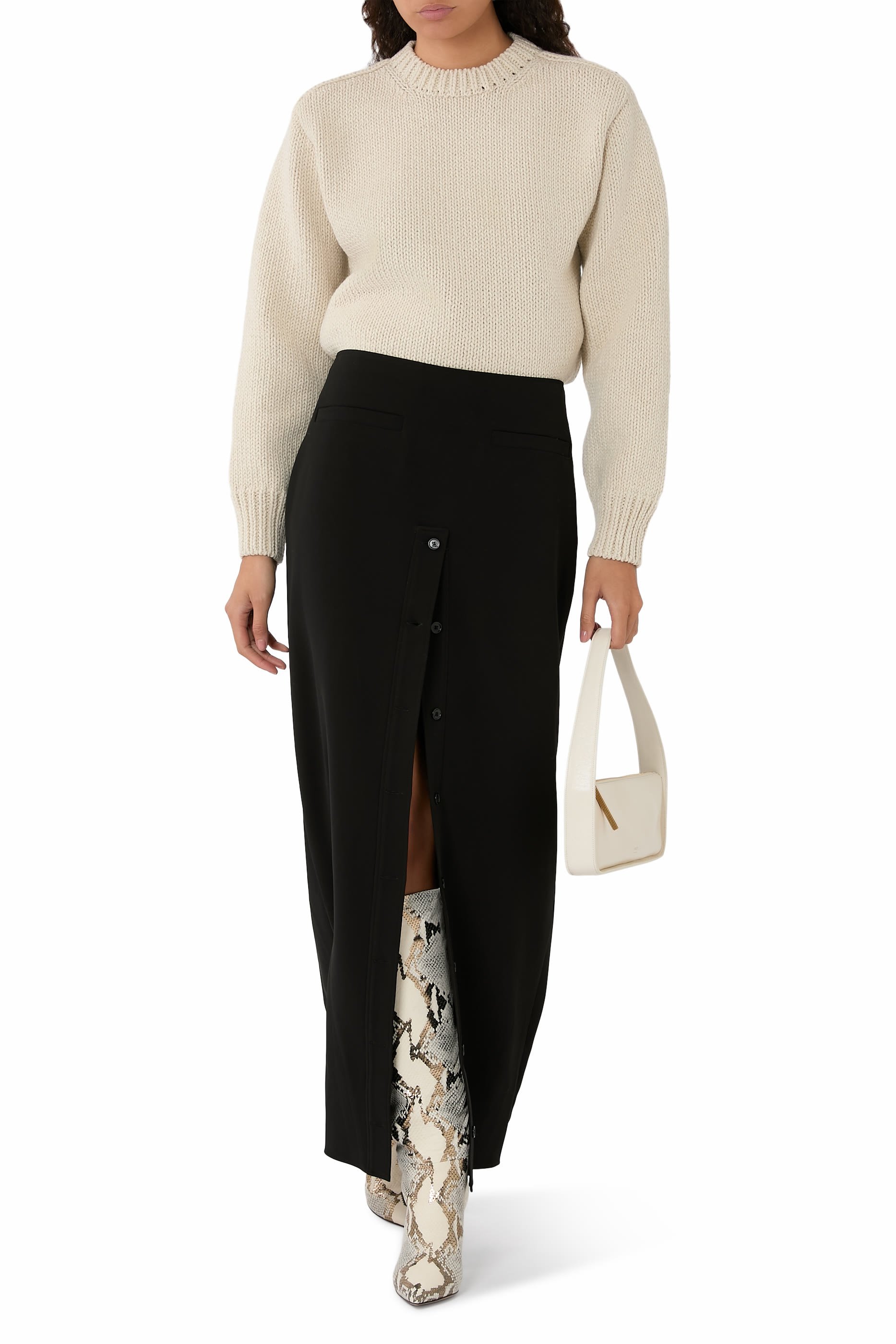 Heritage Buttoned Long Skirt