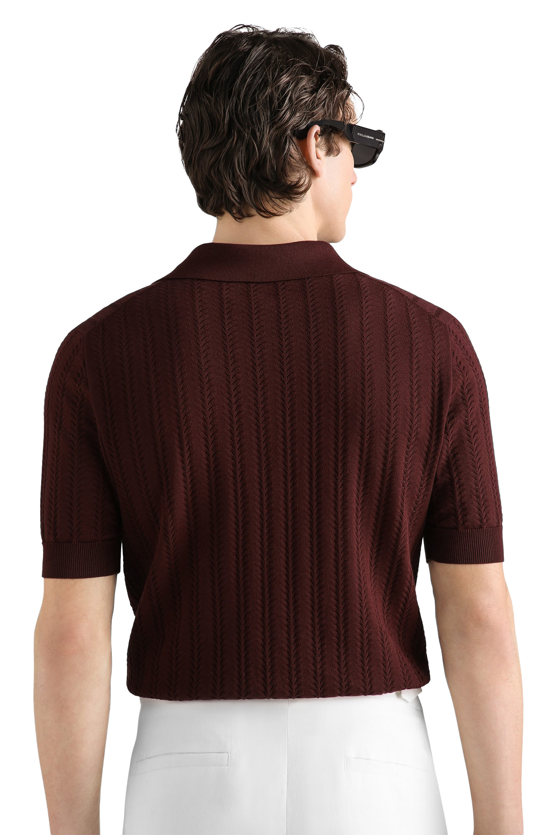 Openwork Polo Shirt
