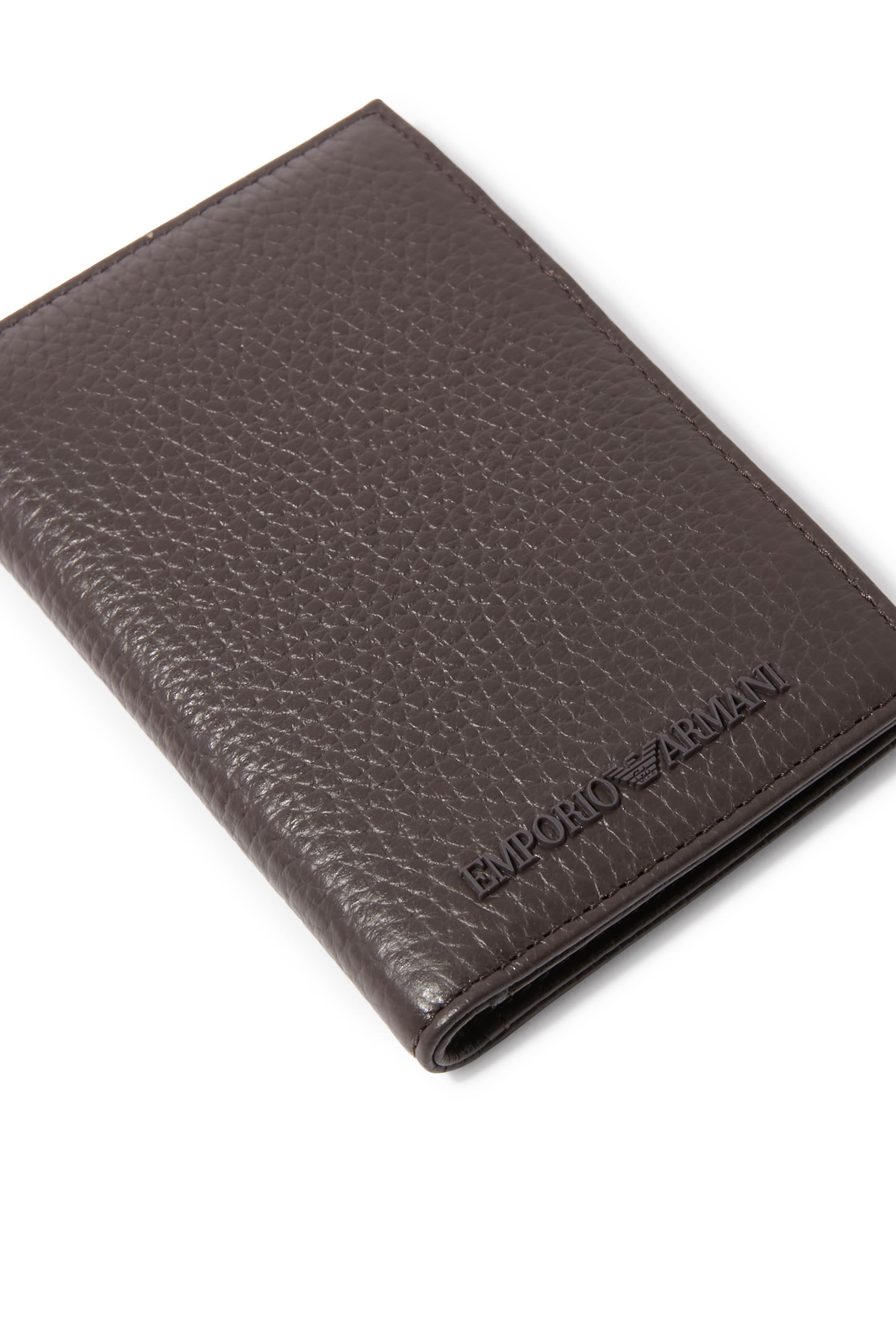 EA Bi-Fold Wallet in Tumbled Leather