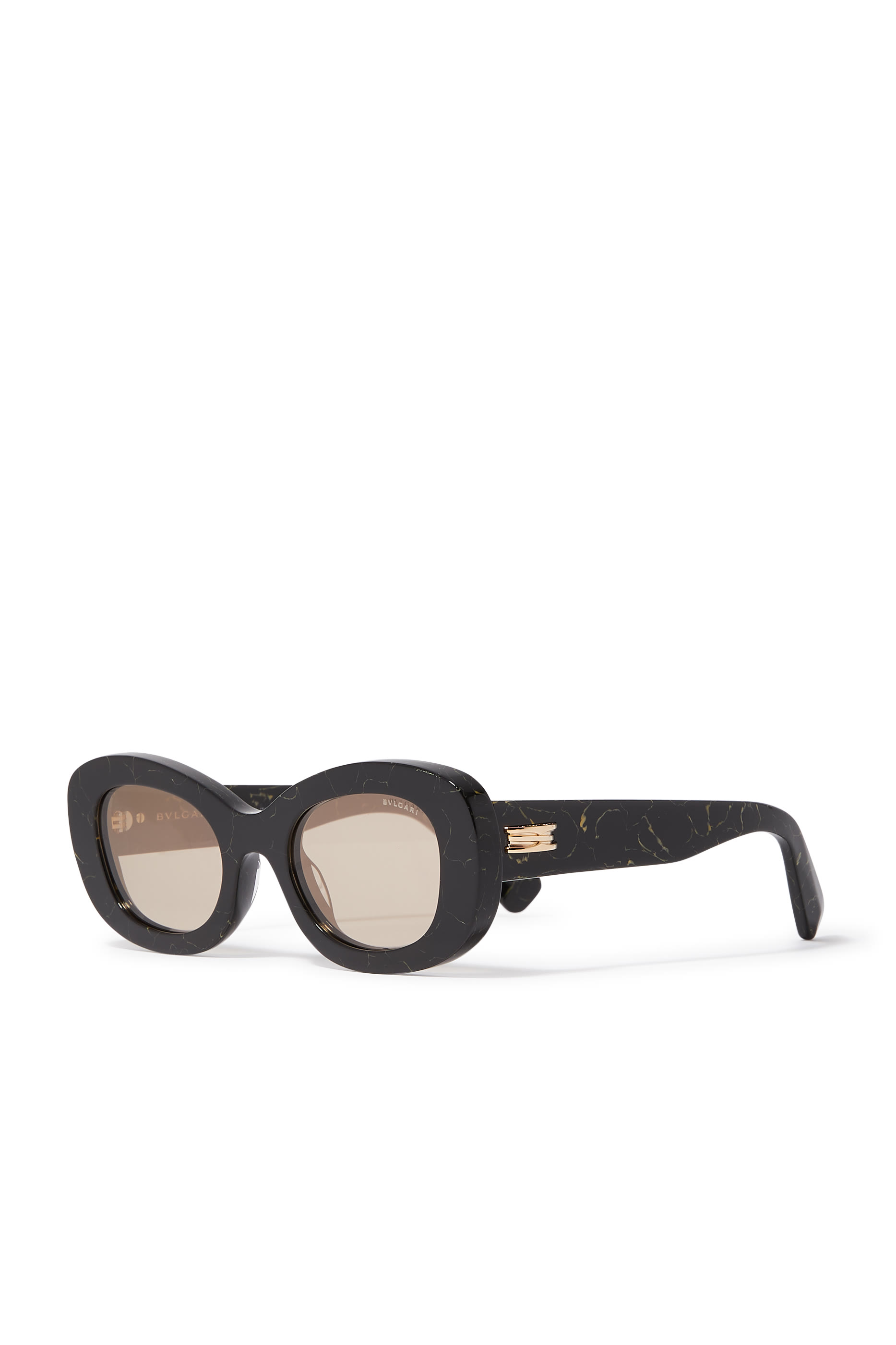 B.zero1 Black Oval Sunglasses