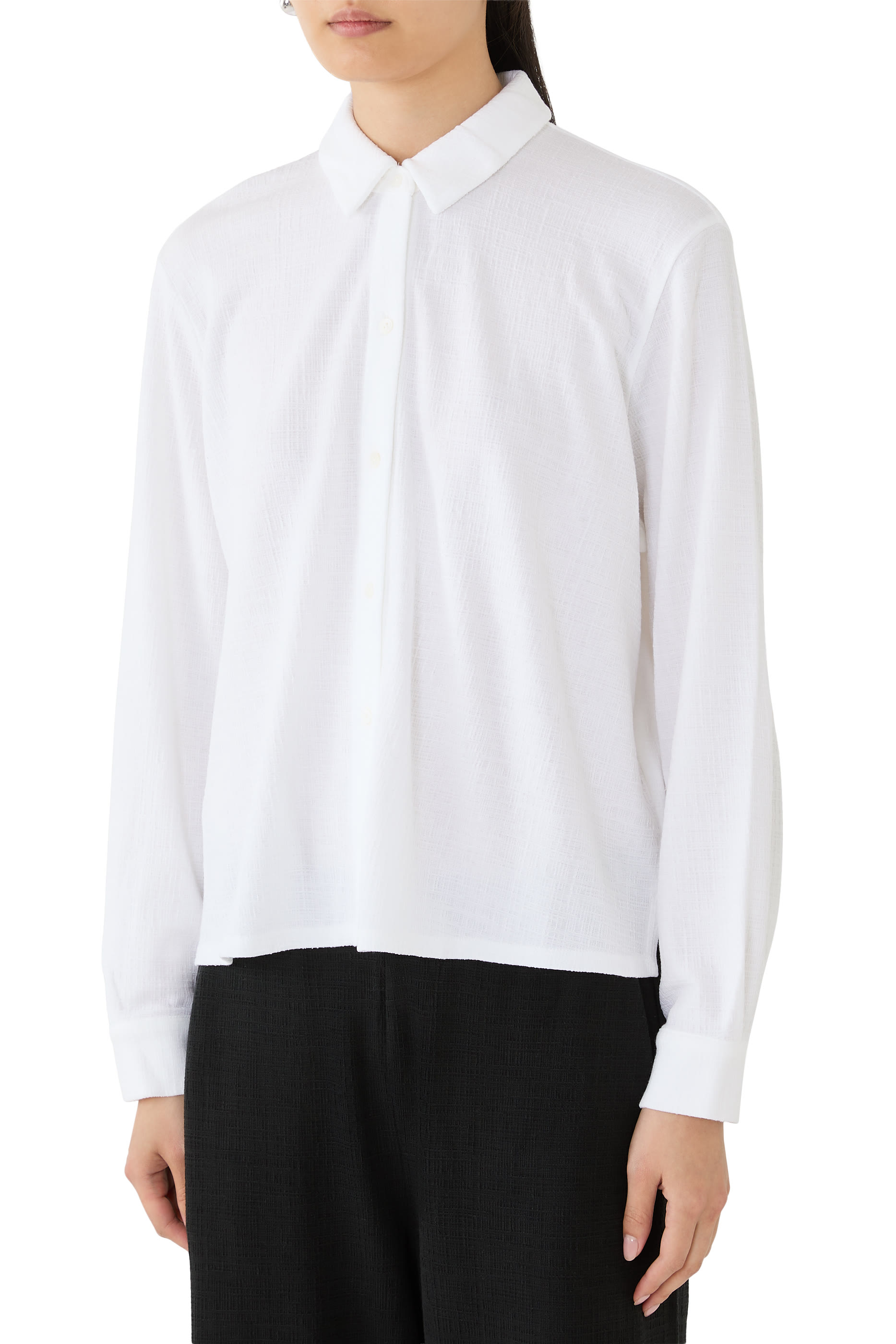 Cross Hatch Stretch Jersey Classic Collar Shirt