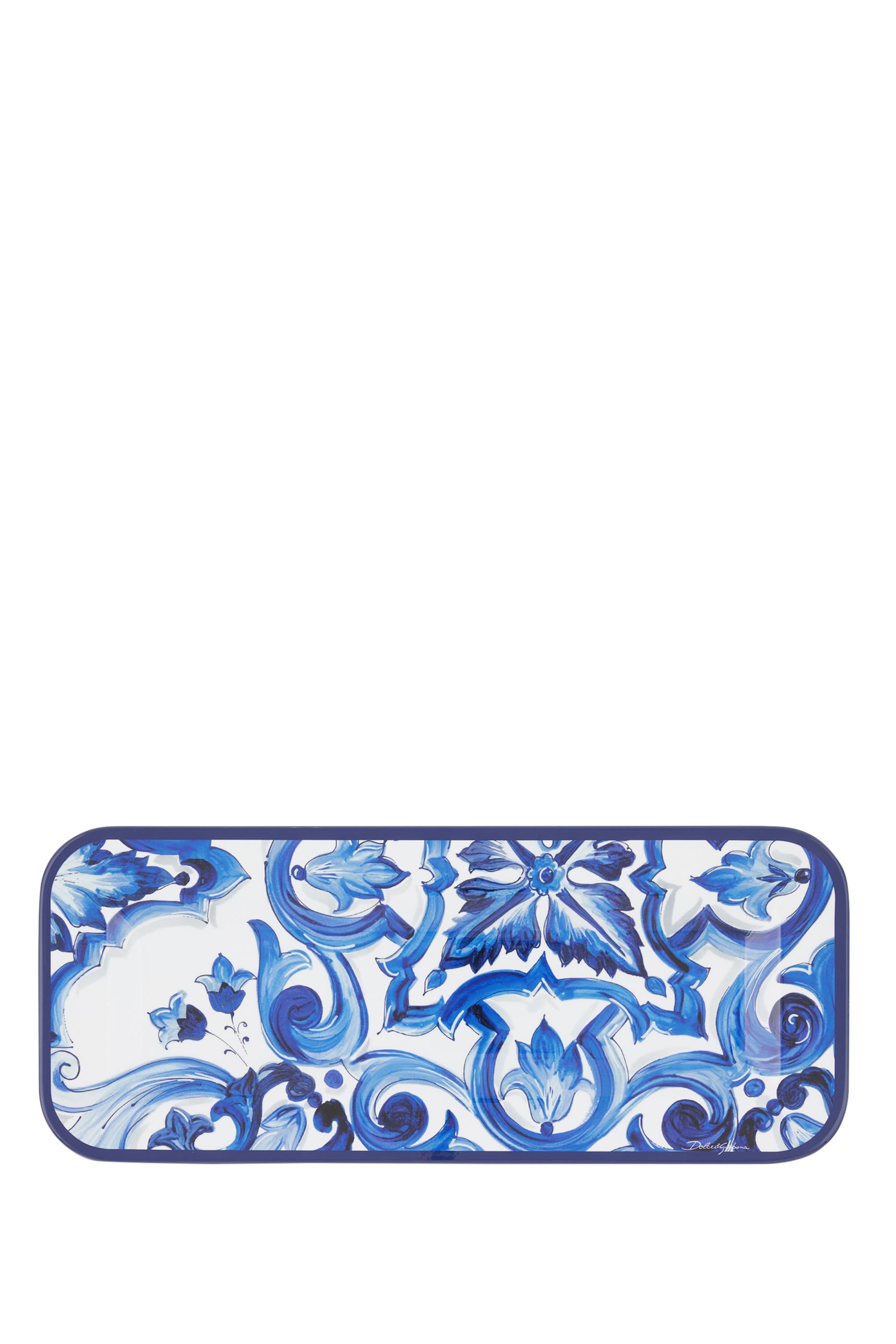 Blu Mediterraneo Rectangular Wooden Tray Small