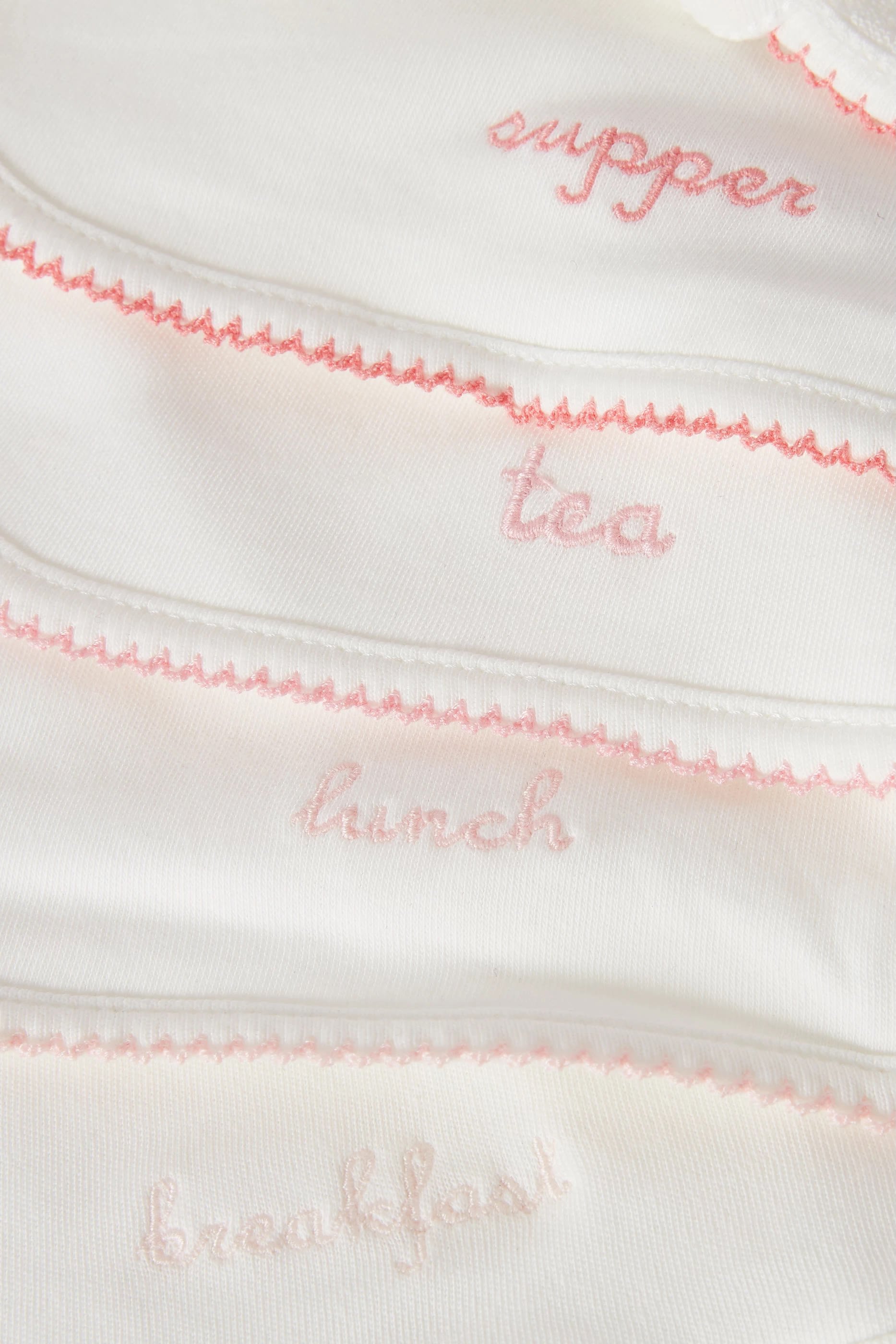 Kids Embroidered Bib Set