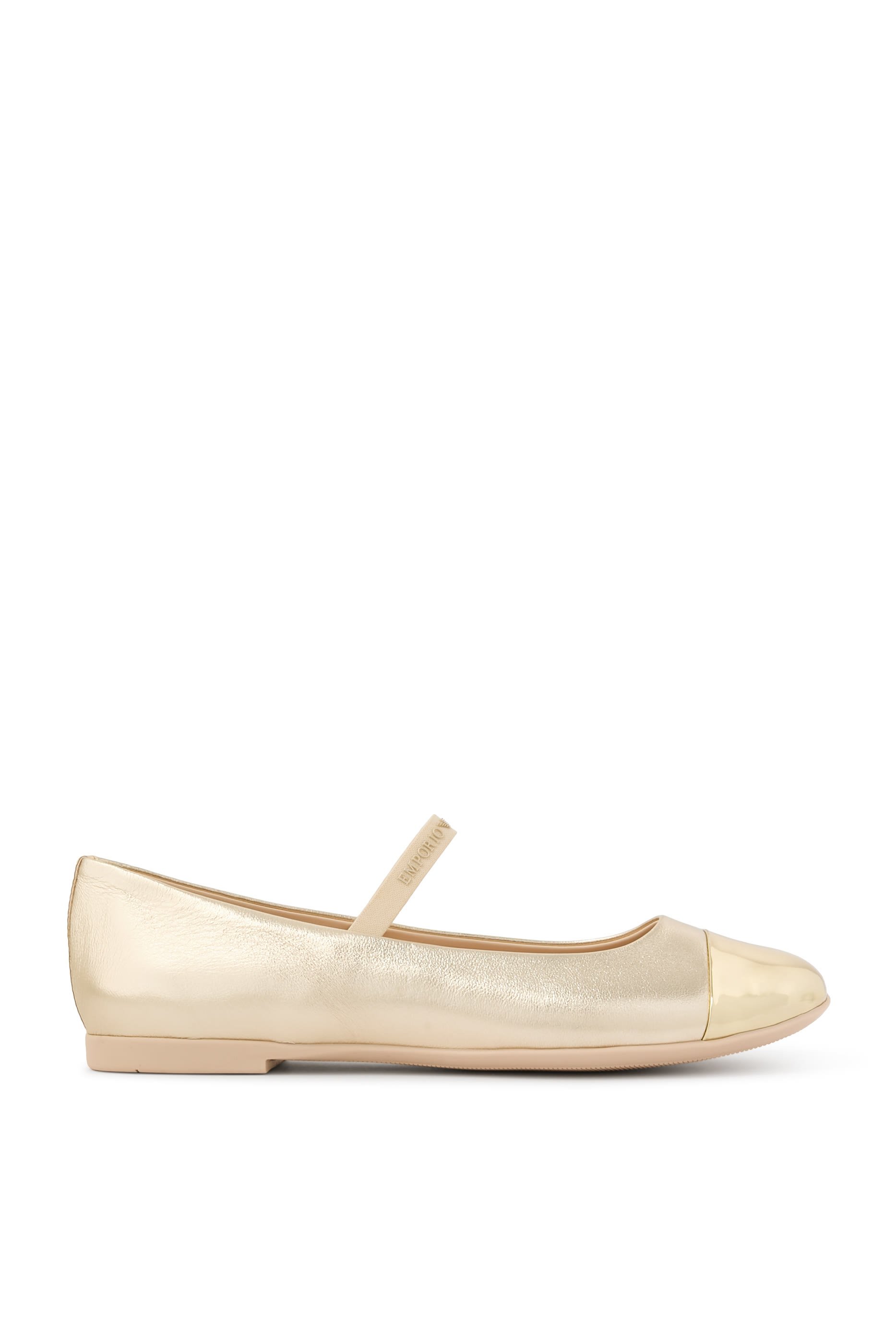 Kids Laminated Nappa Leather Ballerinas