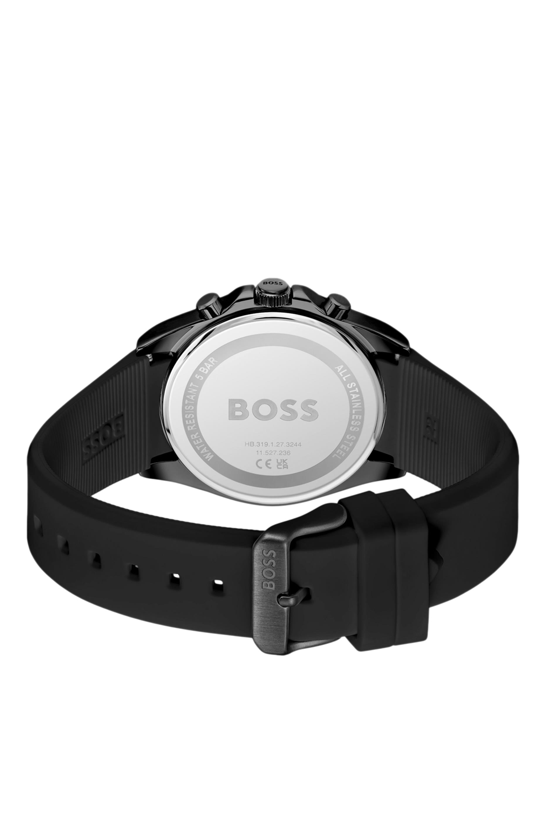 Silicone Logo Strap Chronograph Watch