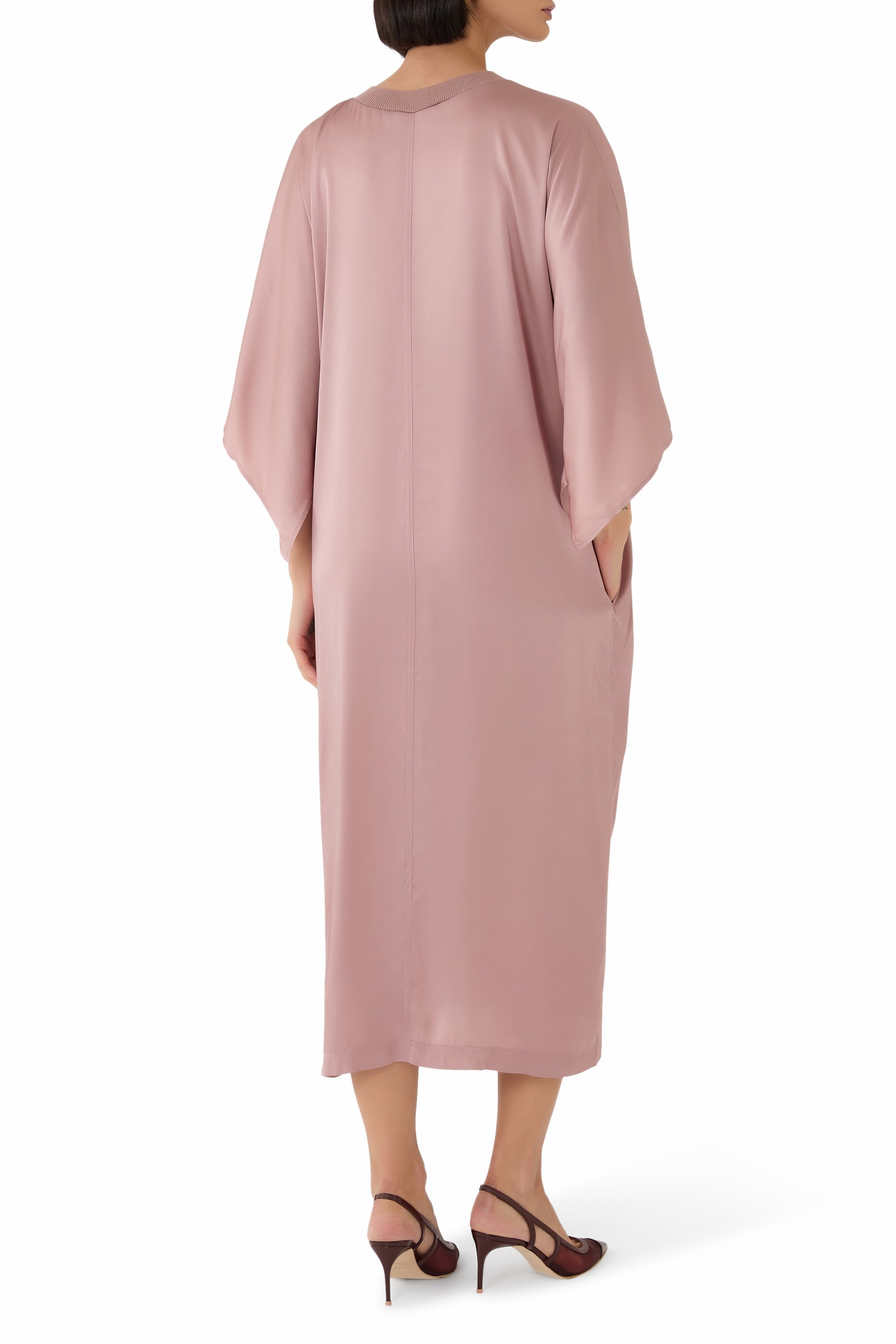 Satin Silk Midi Dress