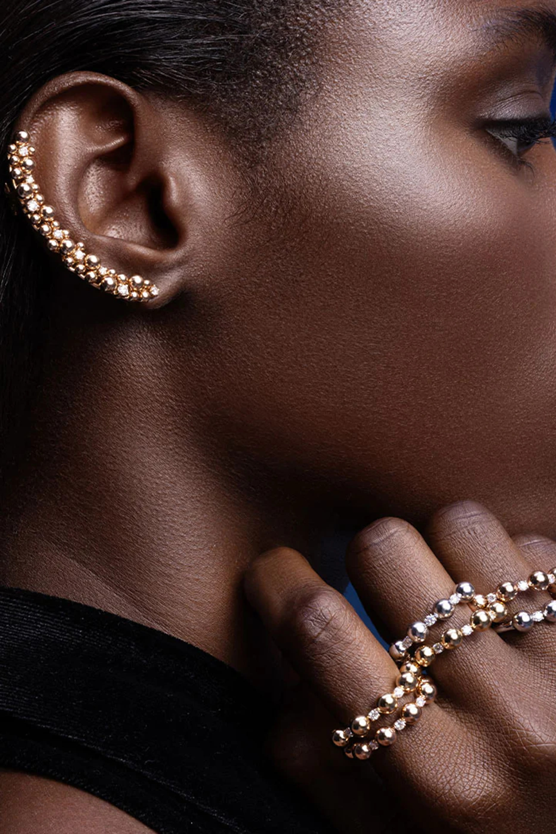 Small Gifu Ring, 18k White Gold & Diamonds