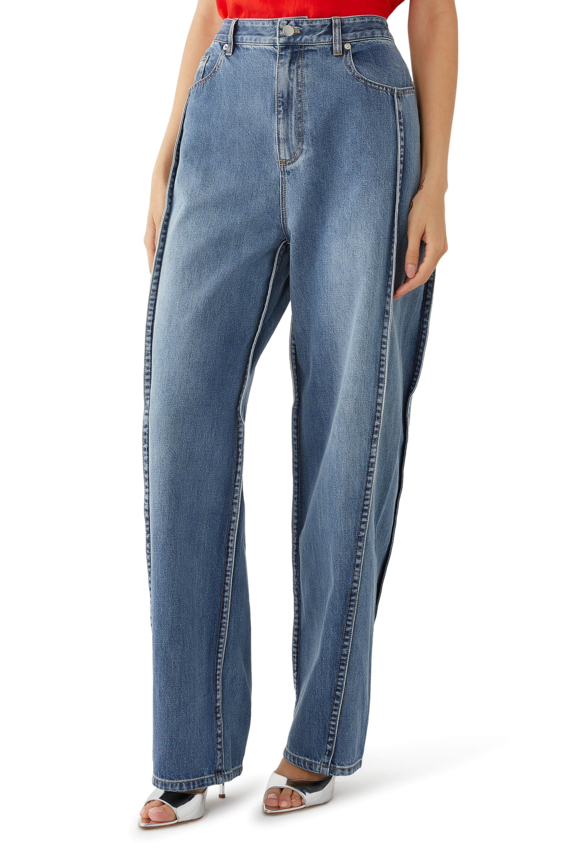 Spring Denim Tuck Jeans