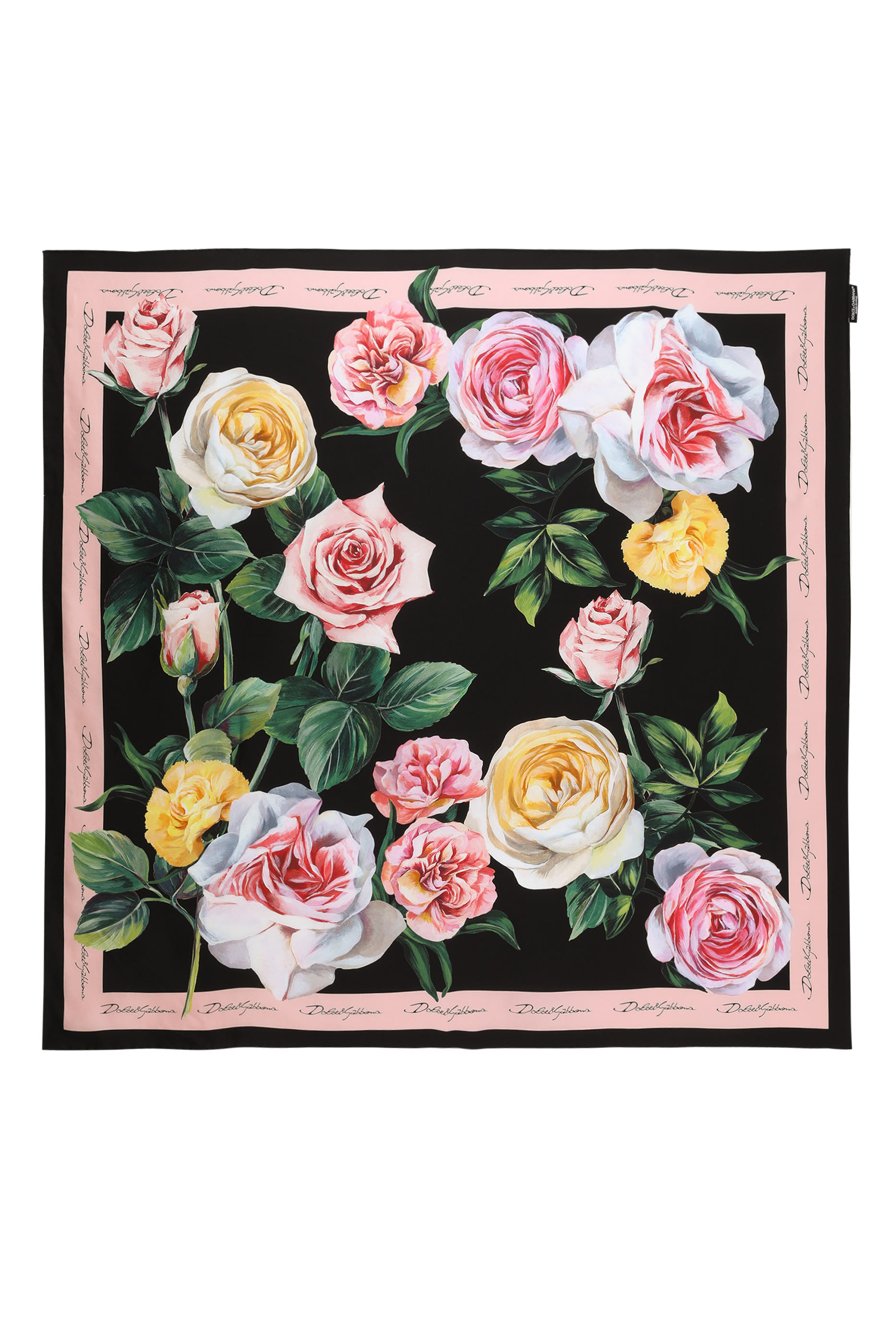 Floral Print Silk Twill Foulard