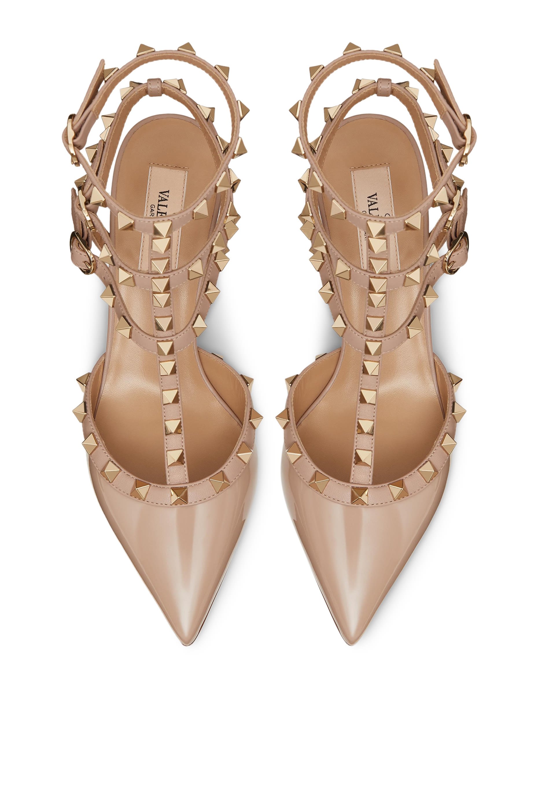 Double-Strap Rockstud 85 Pumps