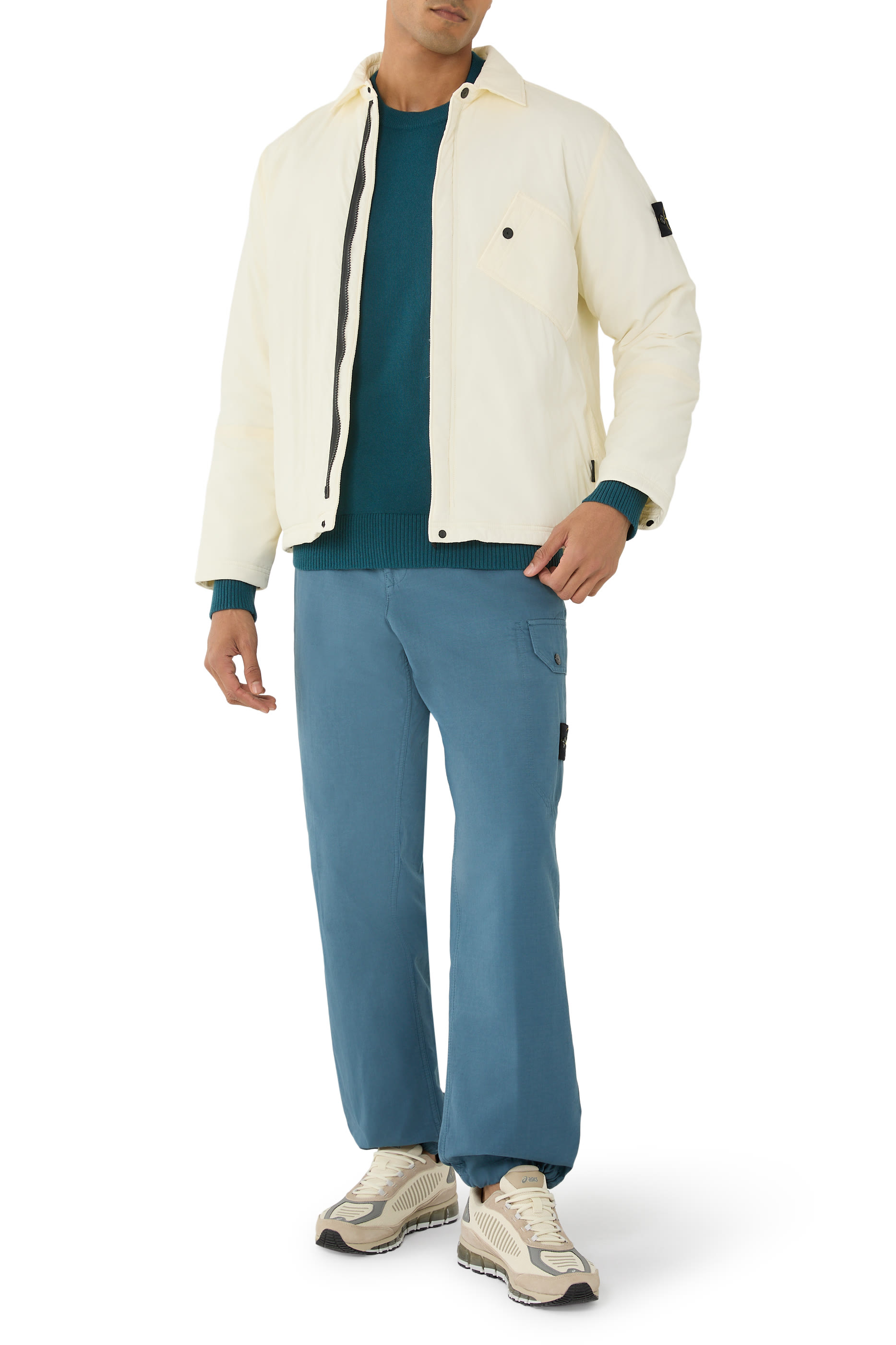 Crewneck Sweater with Raglan Sleeves