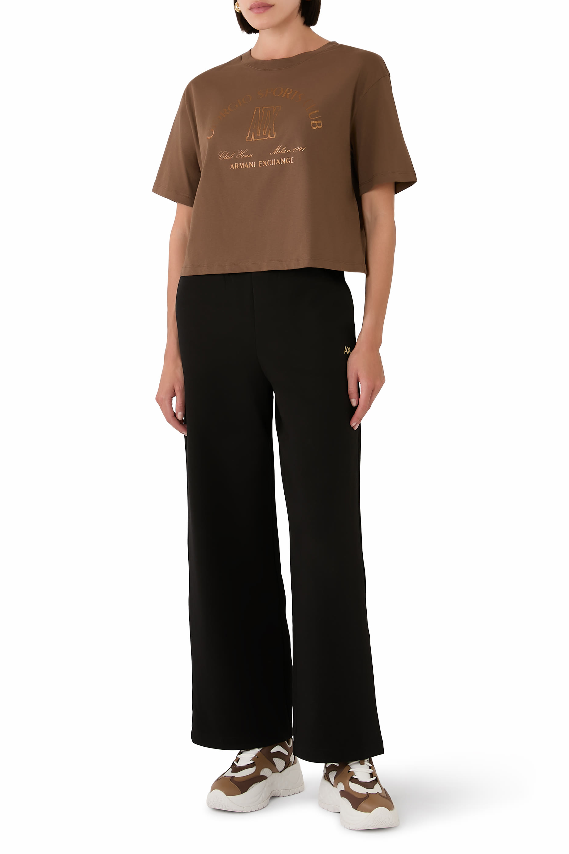 Clubhouse AX Logo Cropped T-Shirt