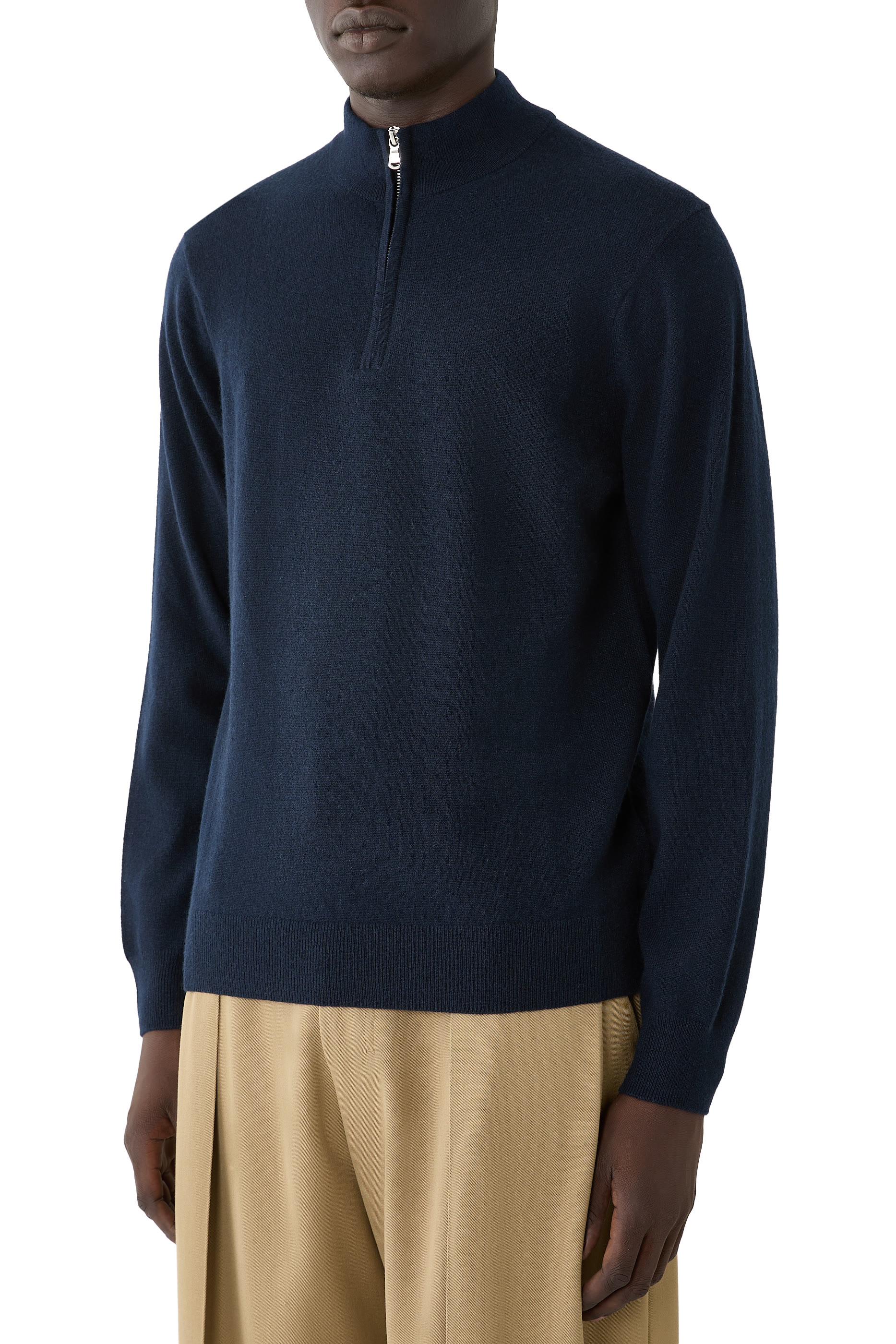  Cashmere Half Zip Jumper