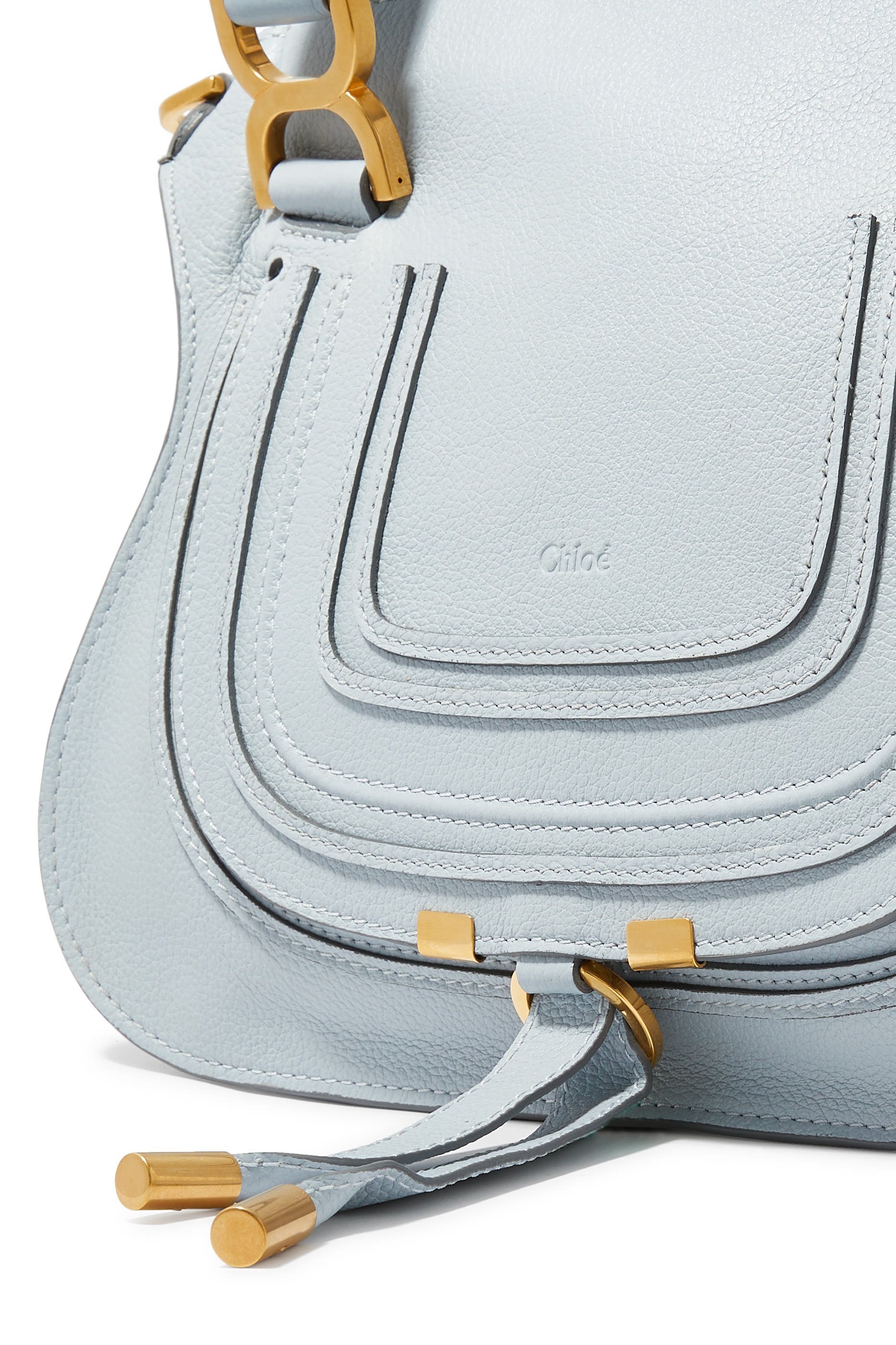 Grained Leather Small Marcie Bag