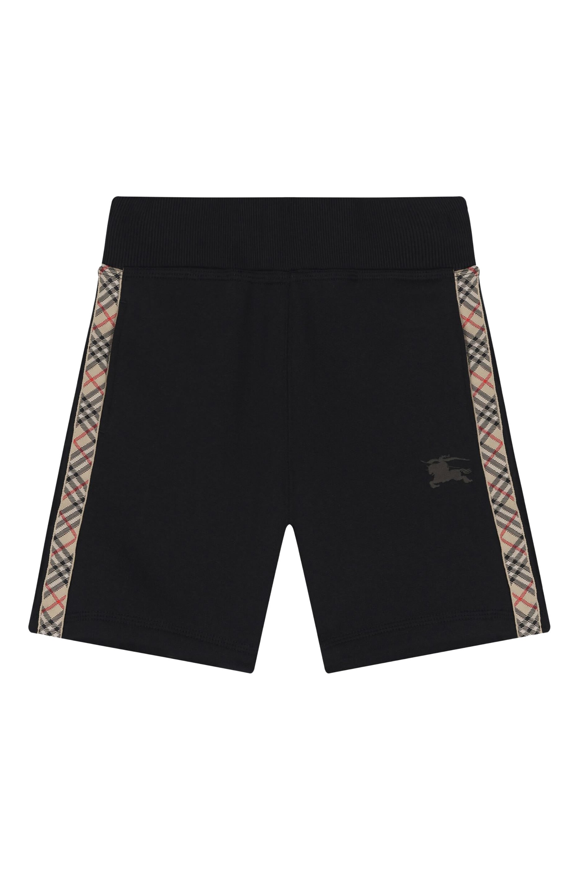 Kids Check Trim Cotton Shorts 