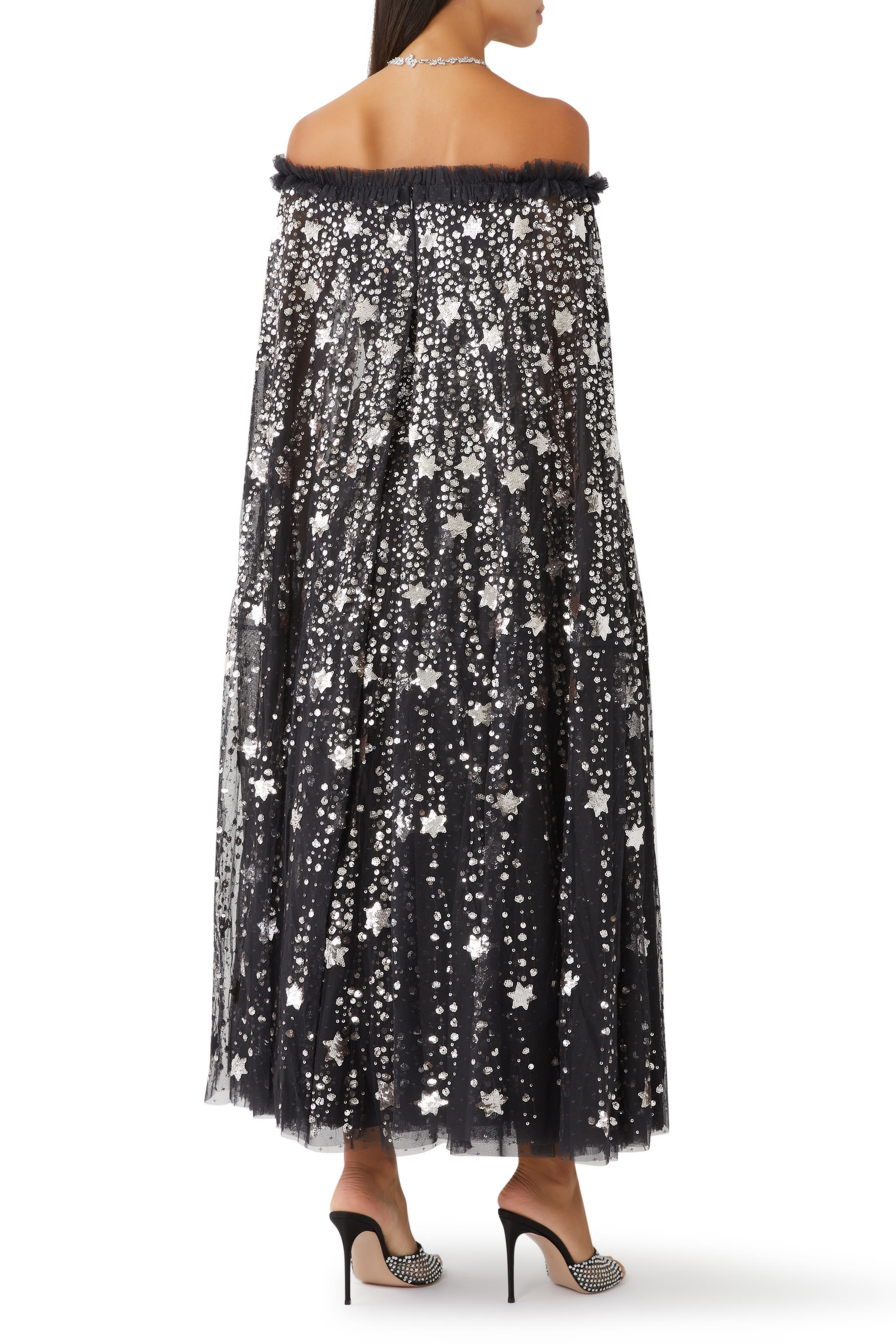 Shooting Stars Cape Ankle Gown