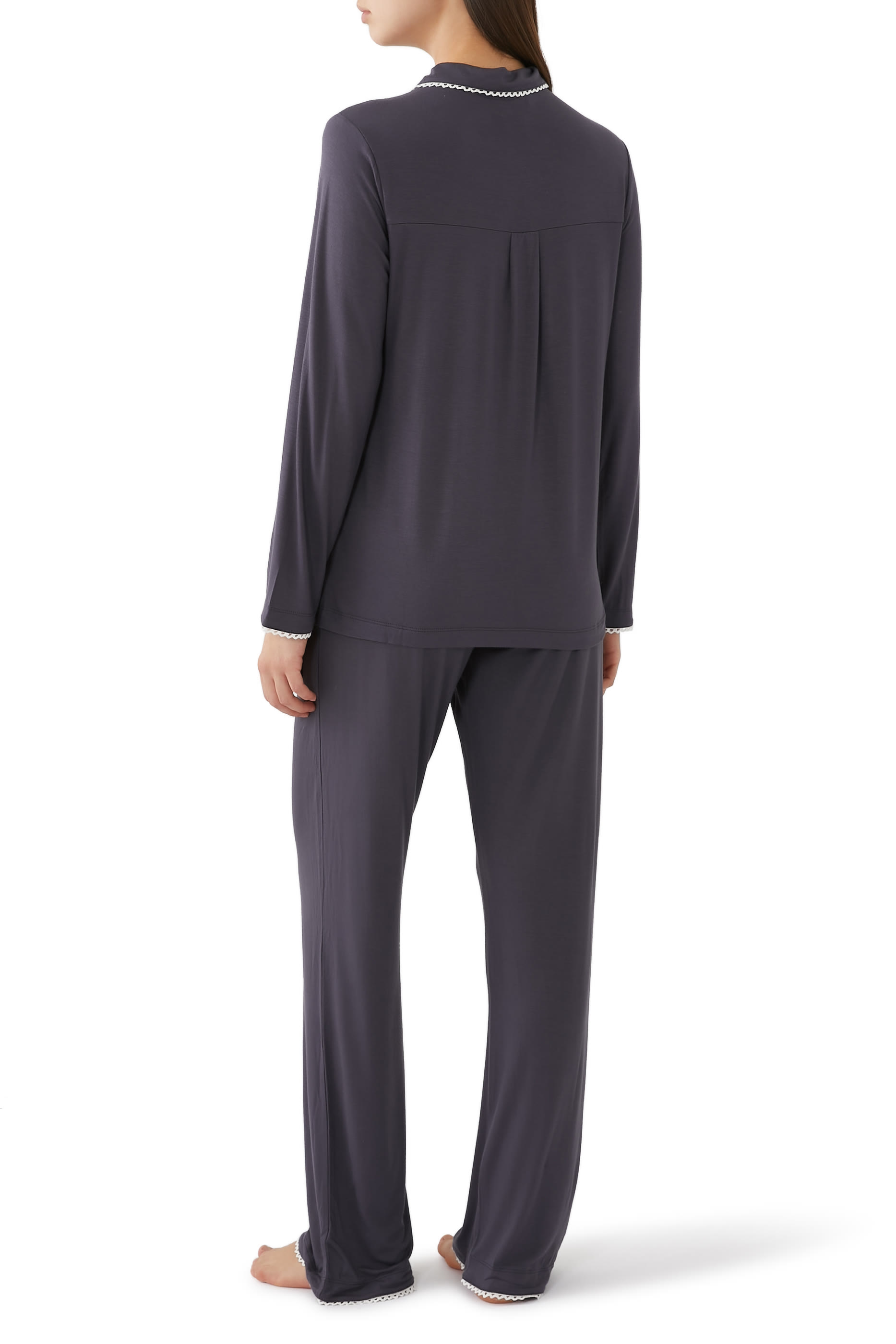 Jersey Classic Stitch Trim Pajama Set