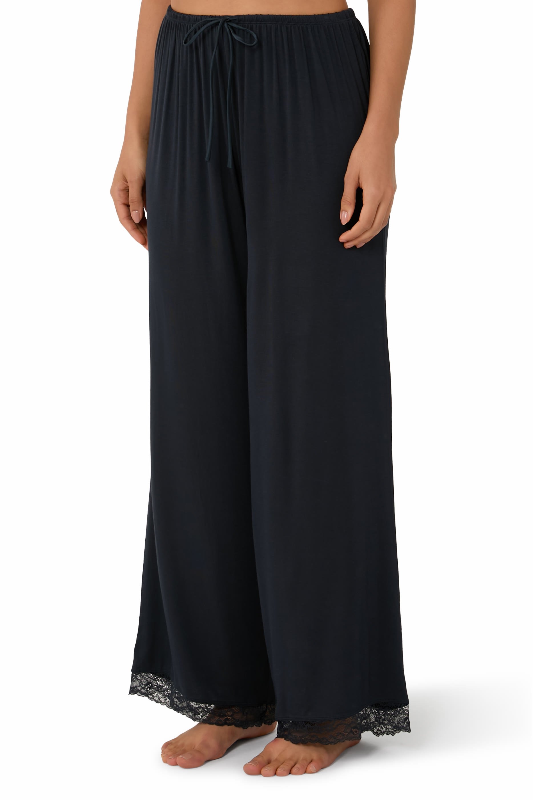 Jersey Lace Hem Pajama Set