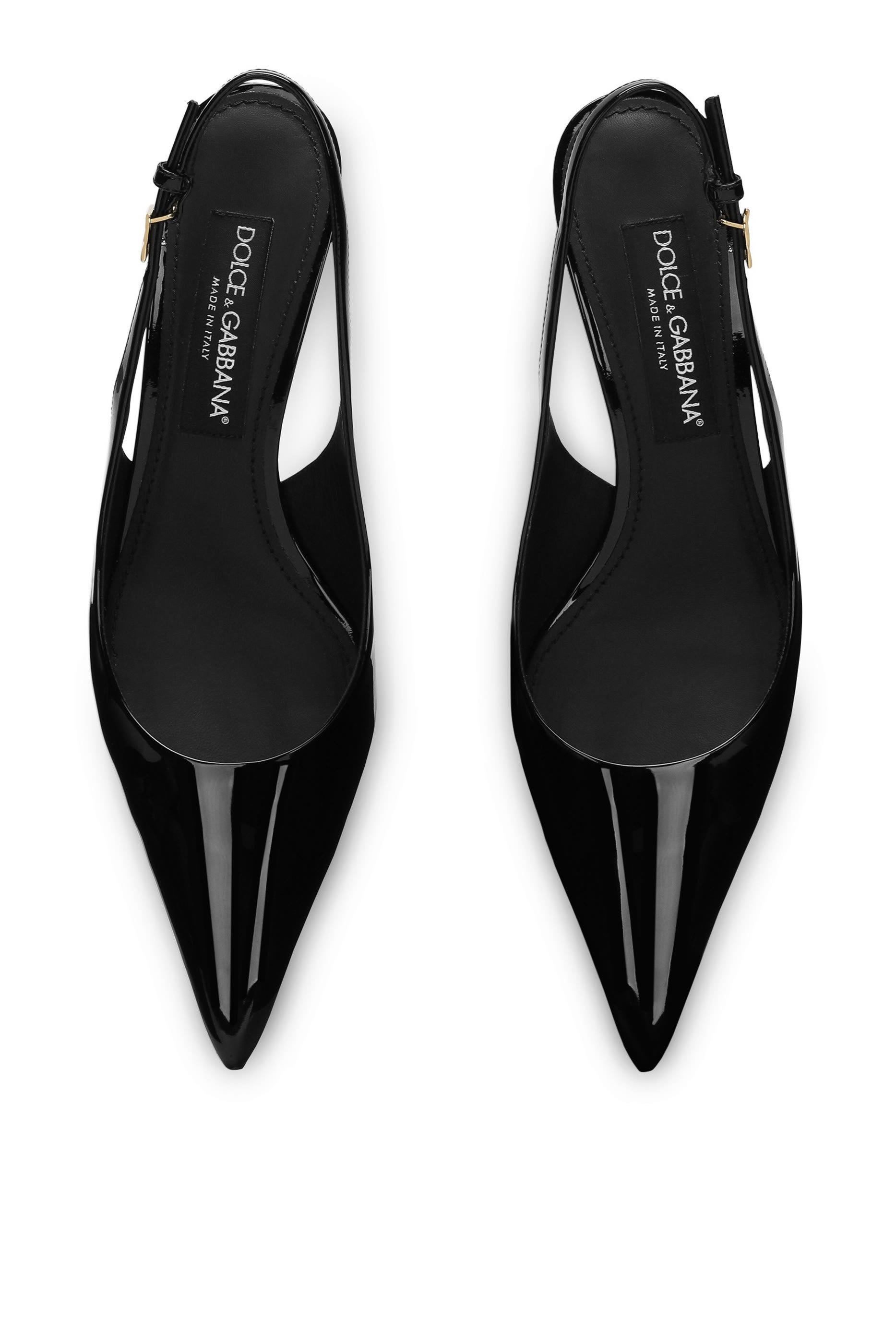 Lollo 60 Patent Leather Slingback Pumps