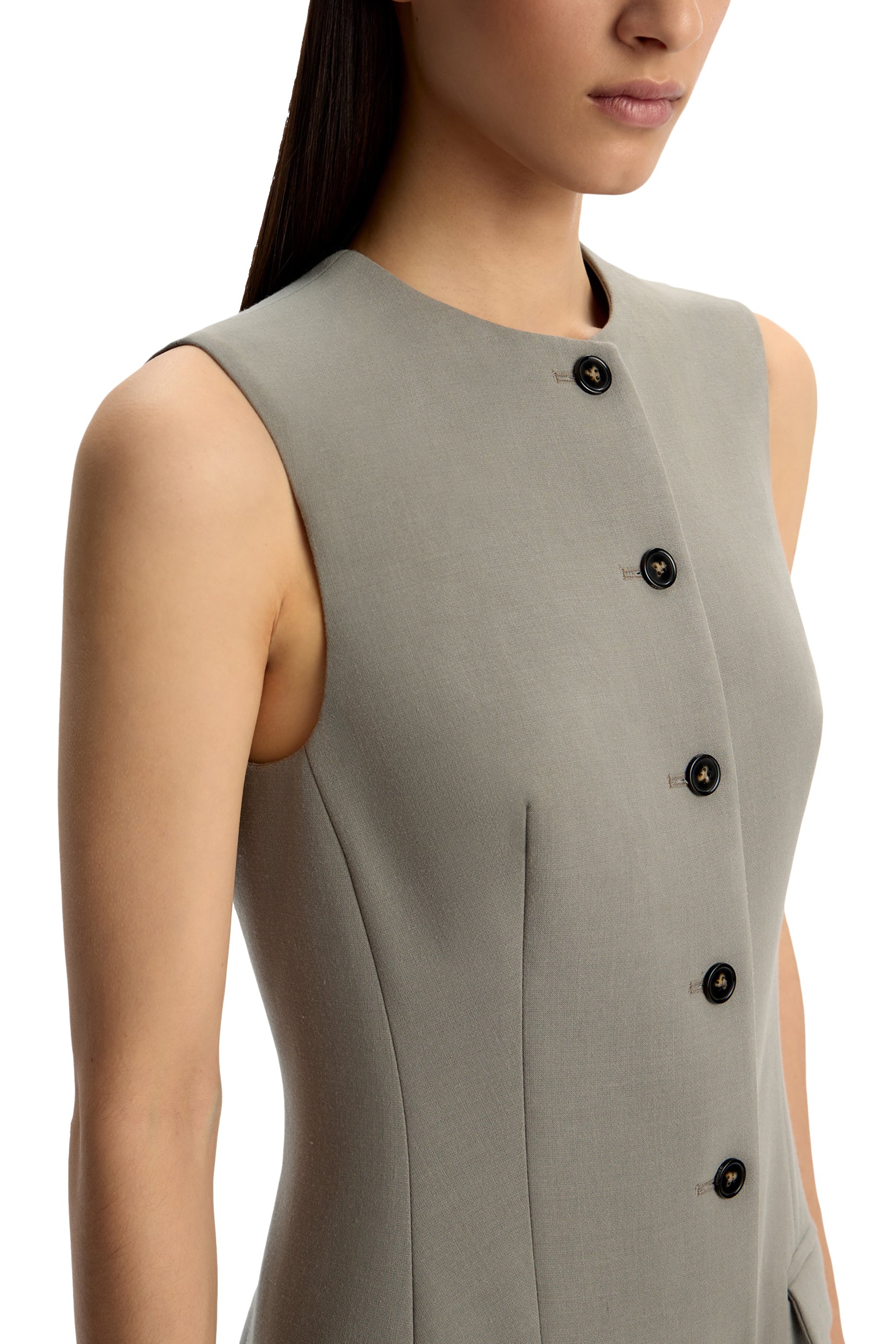 Wool Blend Midi Dress 