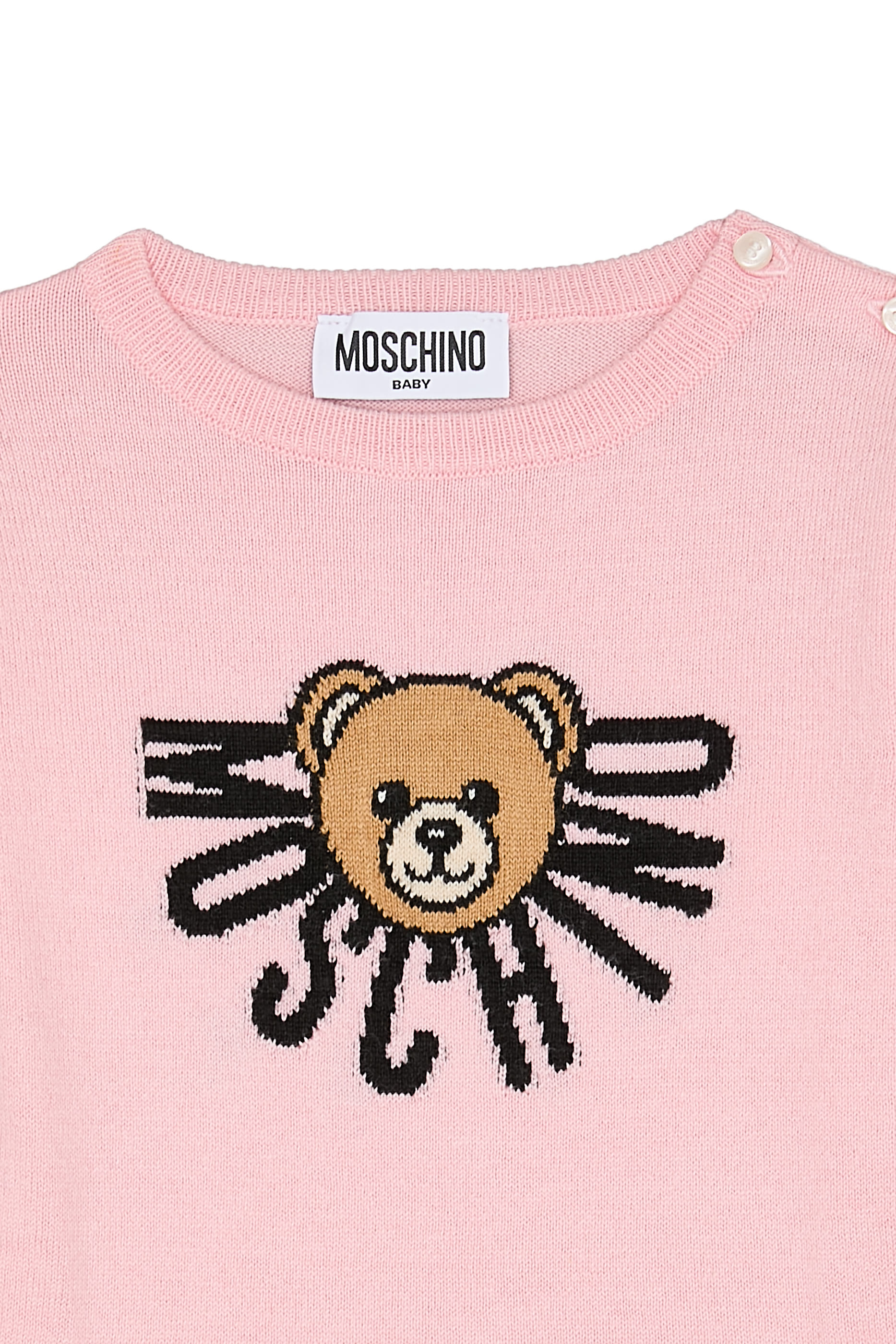 Kids  Teddy Logo Knit Long-Sleeve Dress