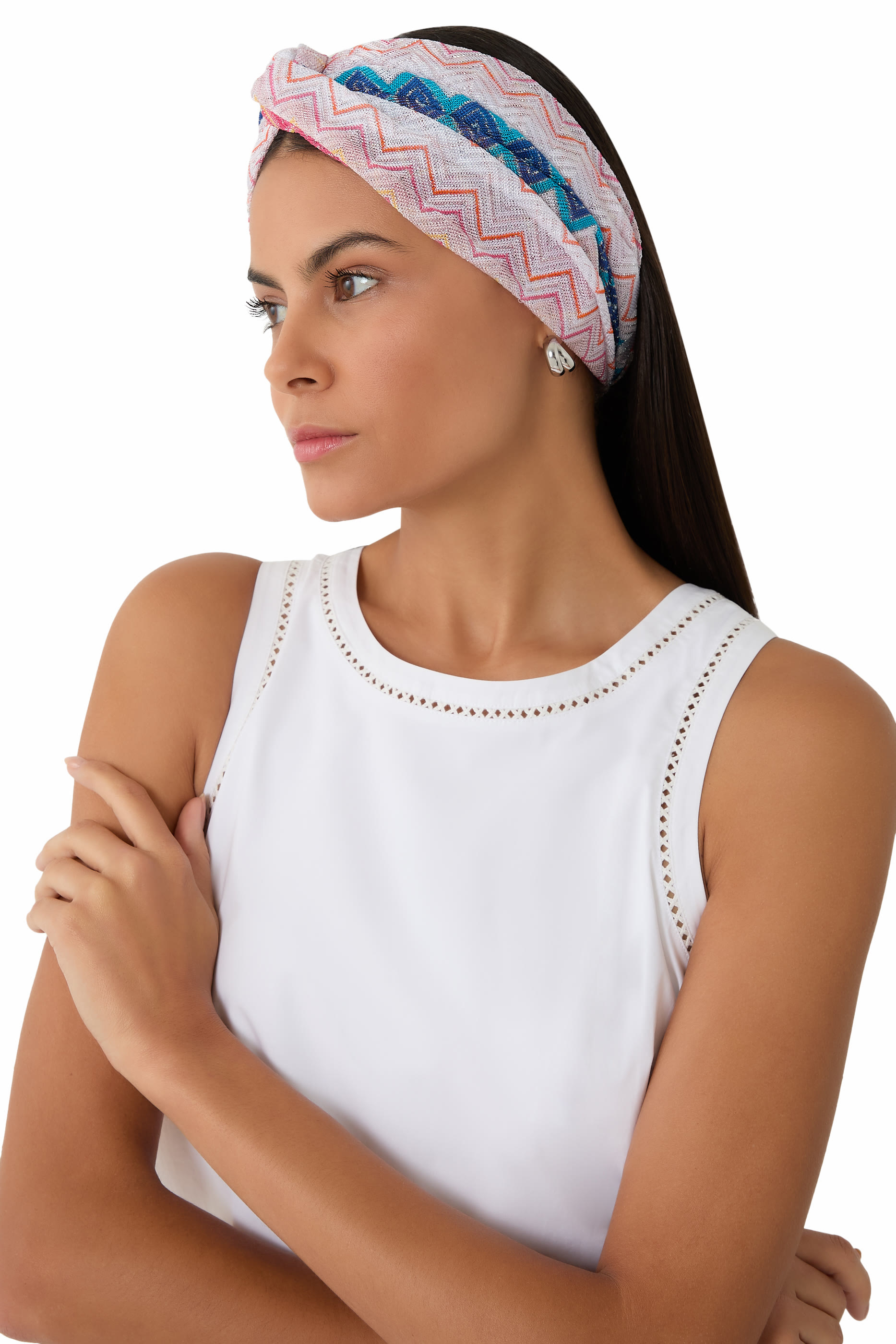 Chevron Viscose Turban Headband
