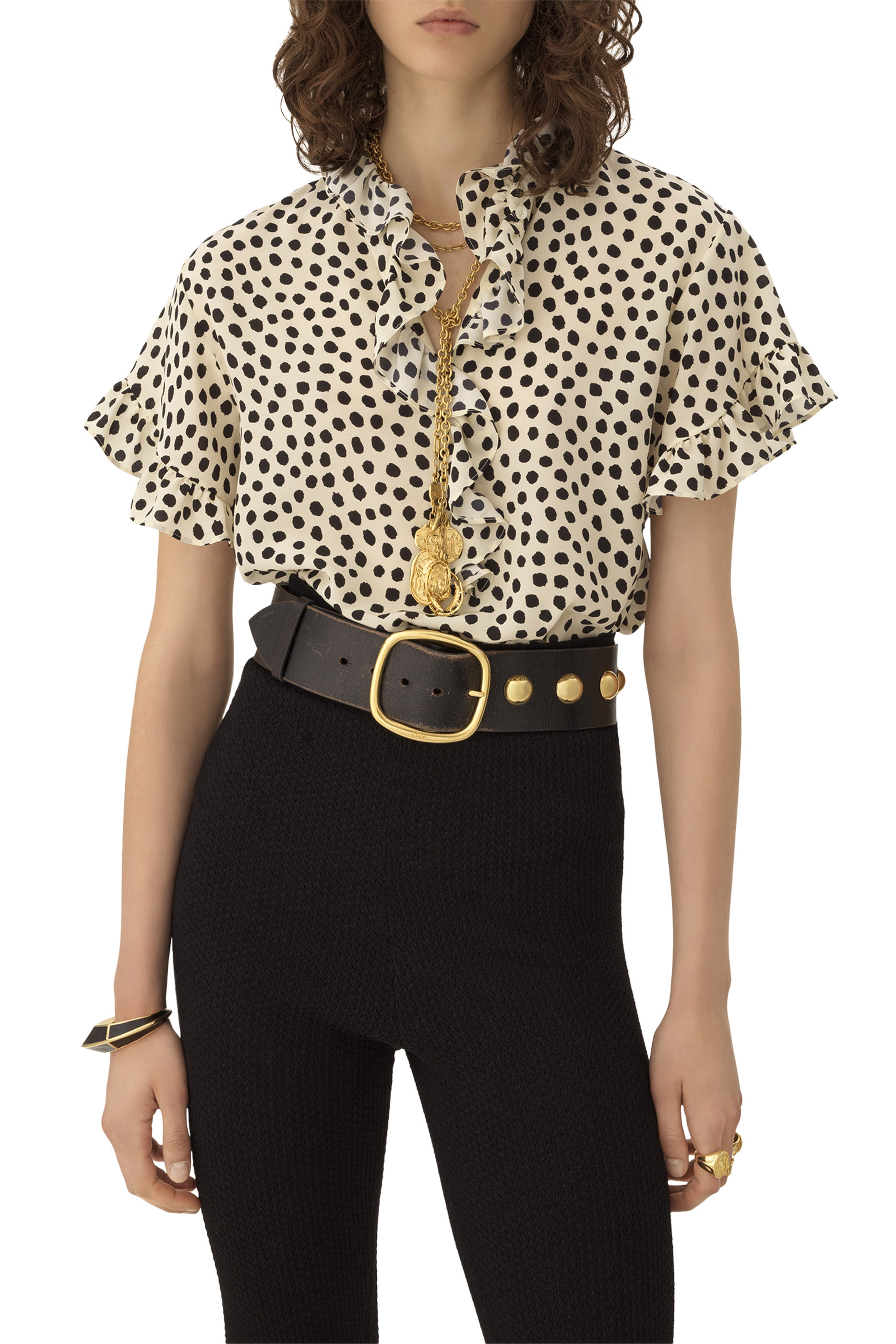 Short Sleeves Ruffle Top