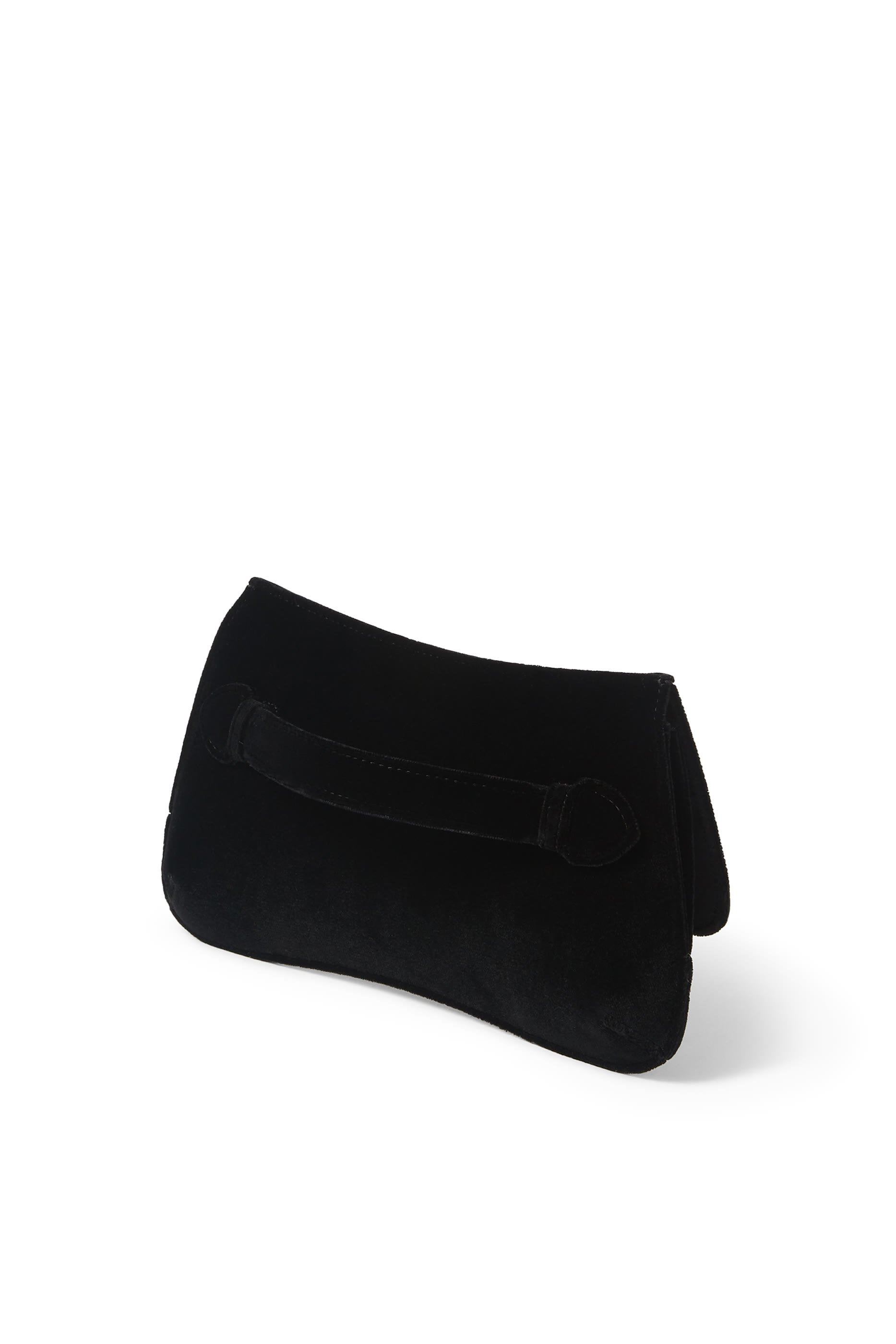 Logo Satin Clutch Bag