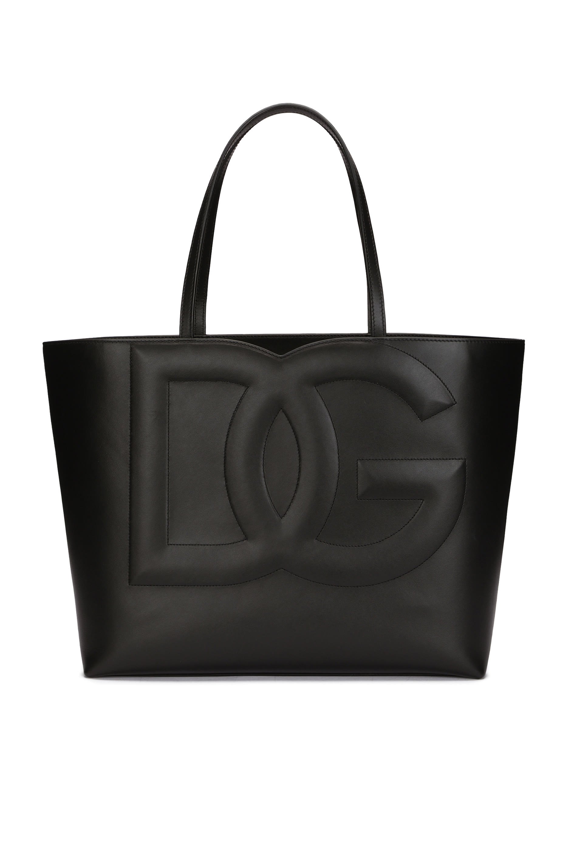 Medium Calfskin DG Logo Shopper