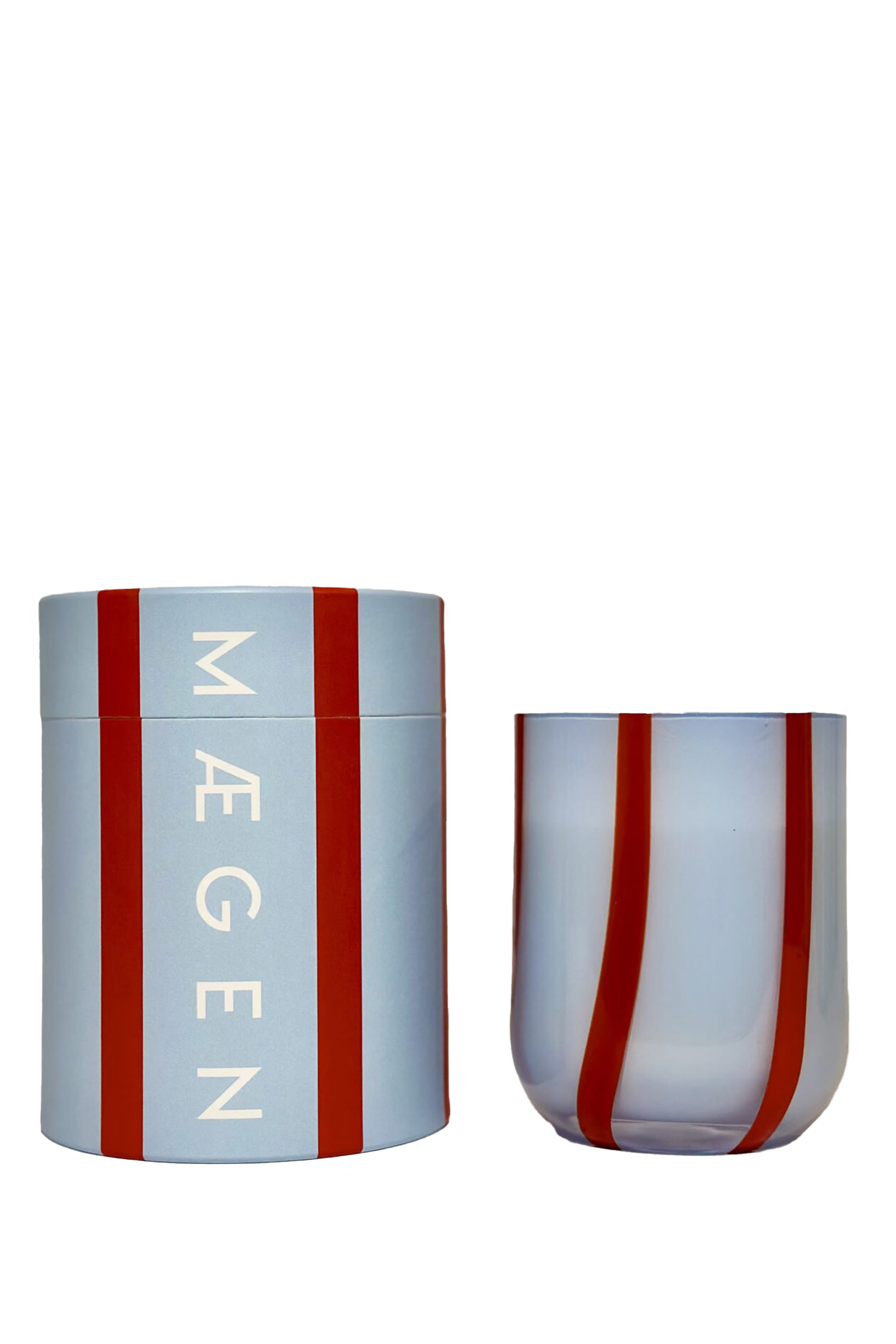 Atina Stripe Candle in Tomato & Mint Leaf