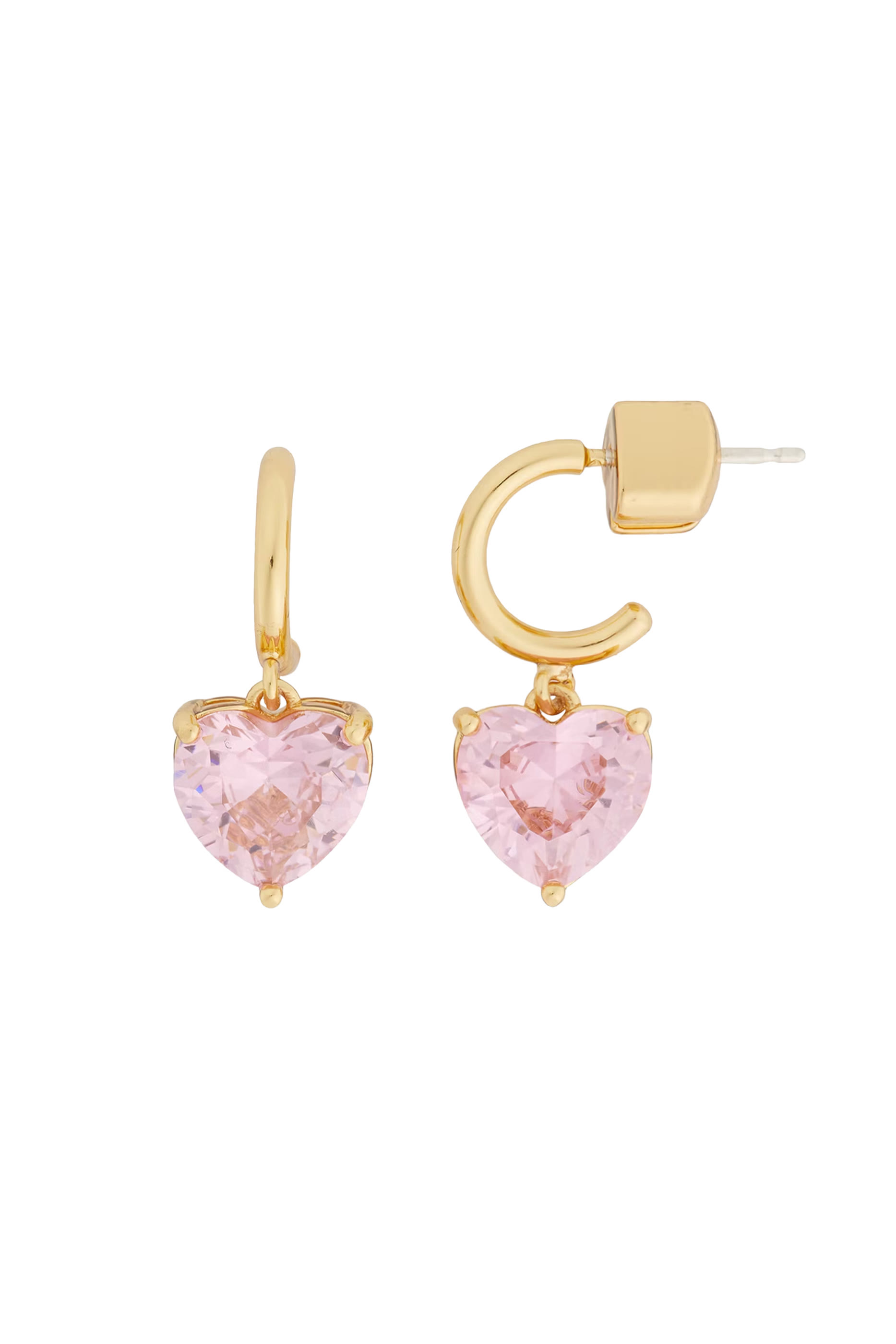 My Love Heart Huggies, Plated Metal & Cubic Zirconia