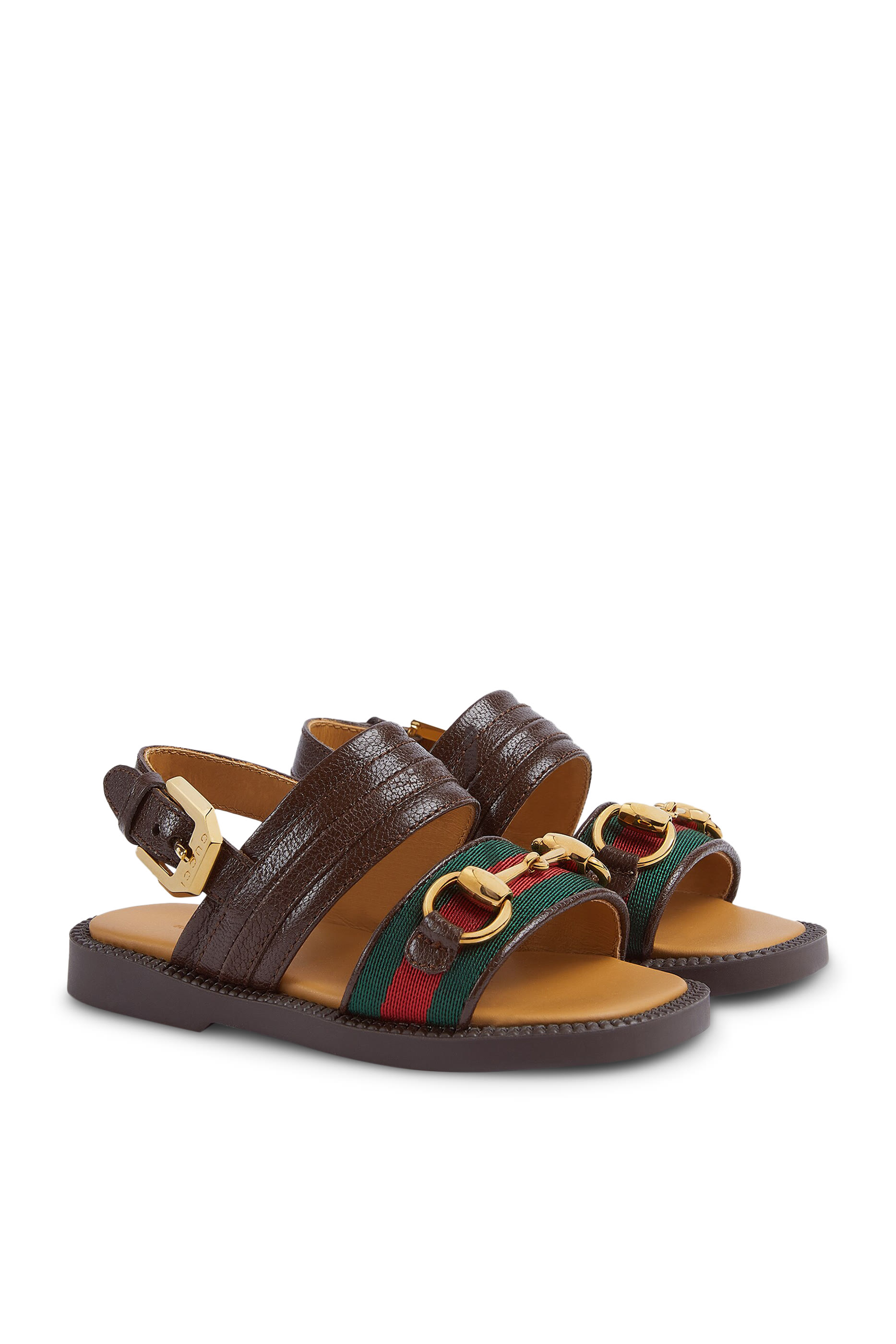 Kids Leather Horsebit Sandals