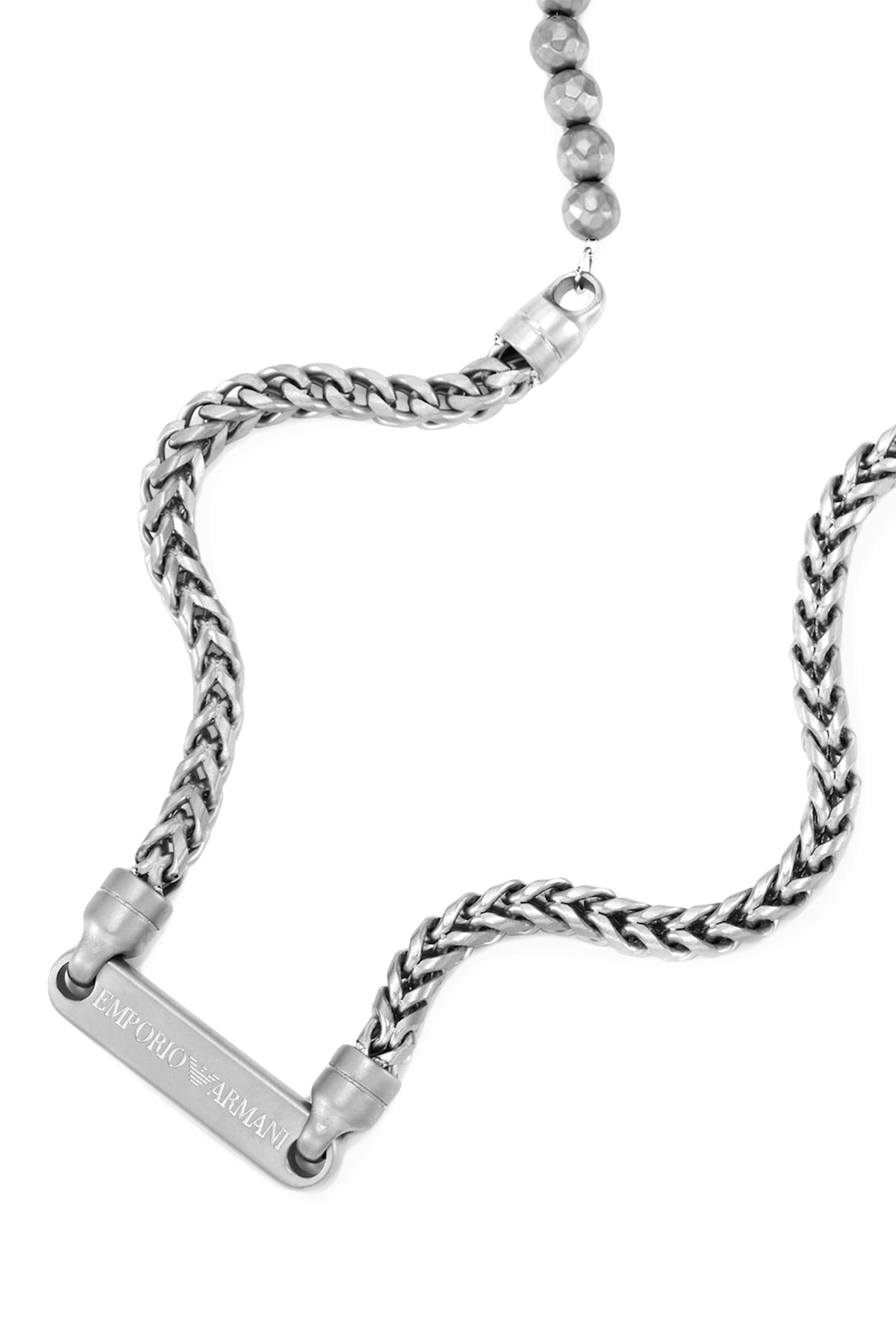 Logo Necklace, Silver