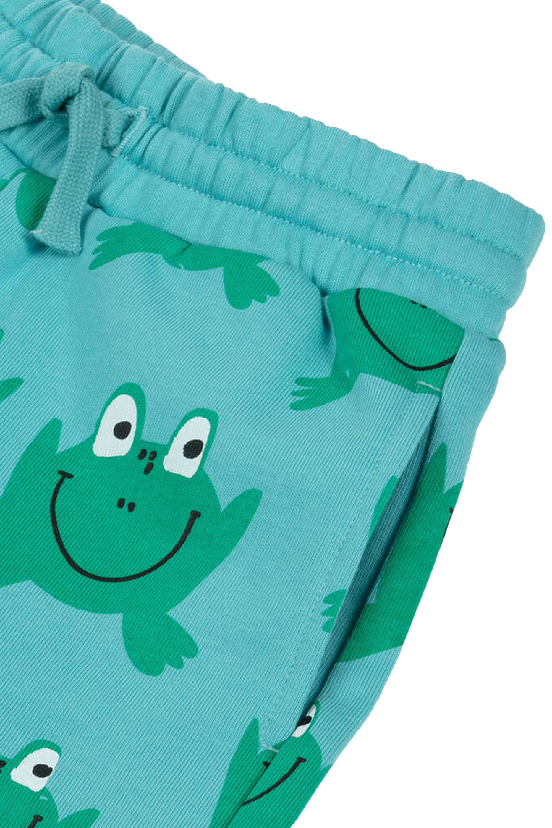 Kids Frog Print Drawstring Shorts
