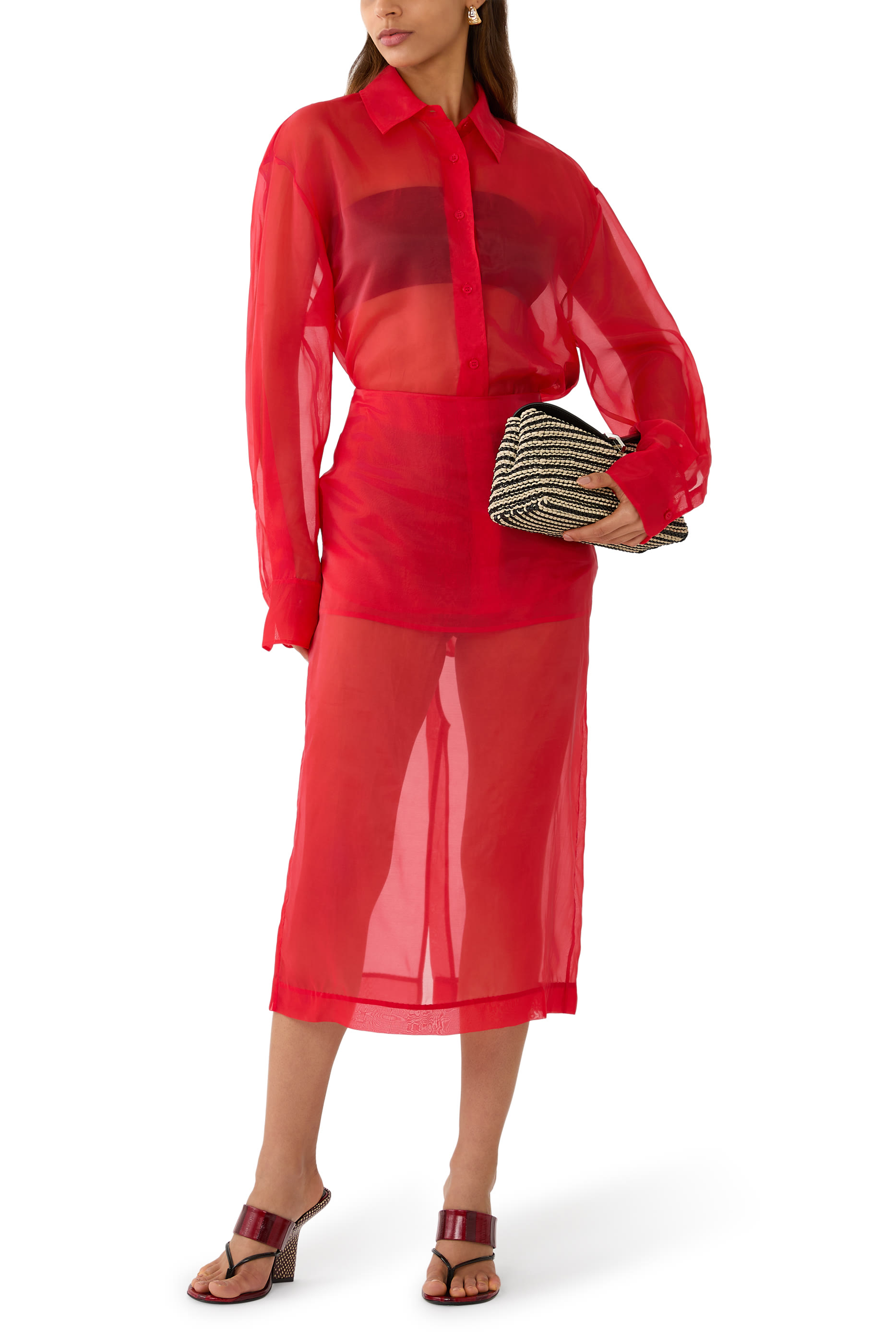 Peri Sheer Midi Skirt