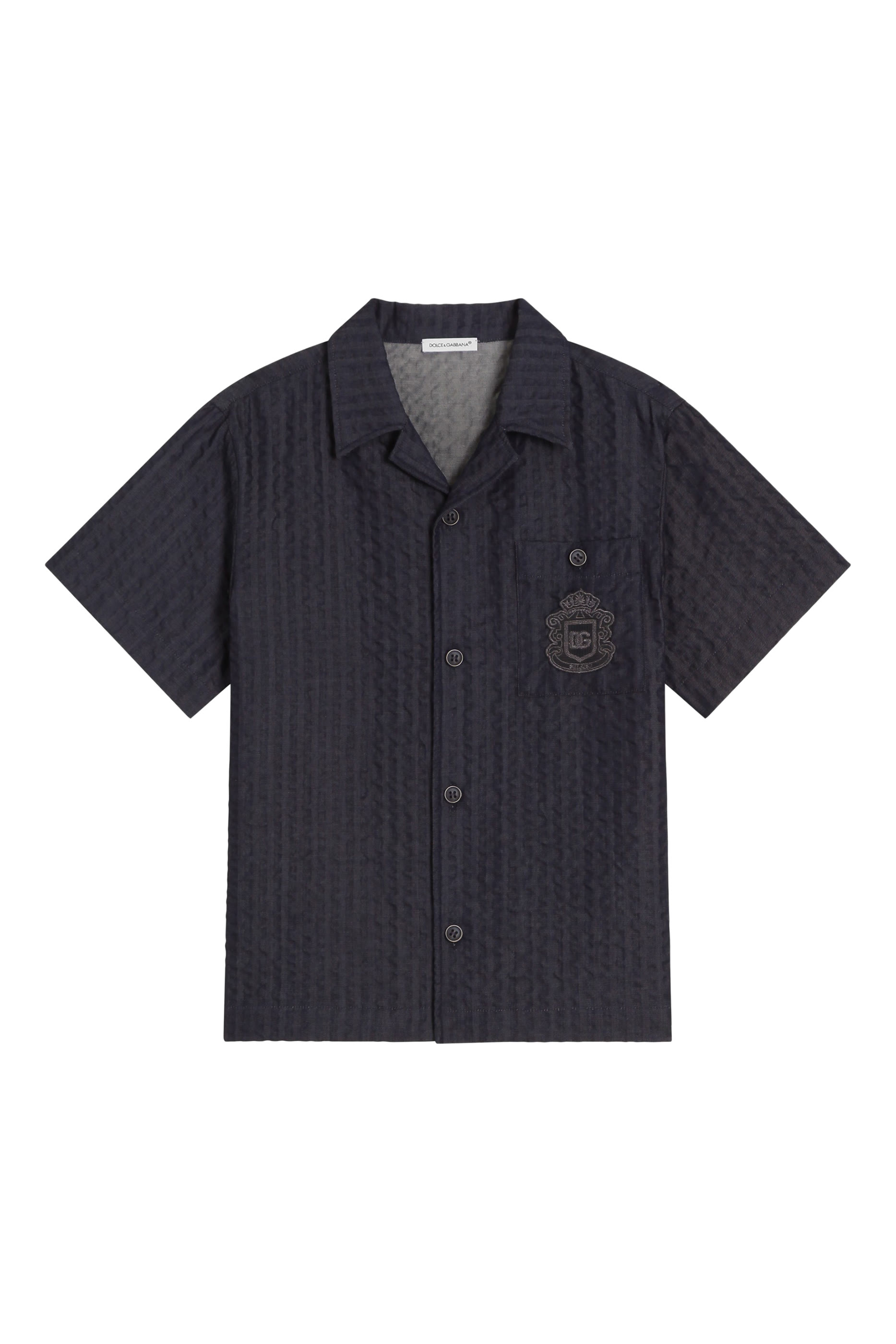 Kids DG Logo Patch Denim Shirt
