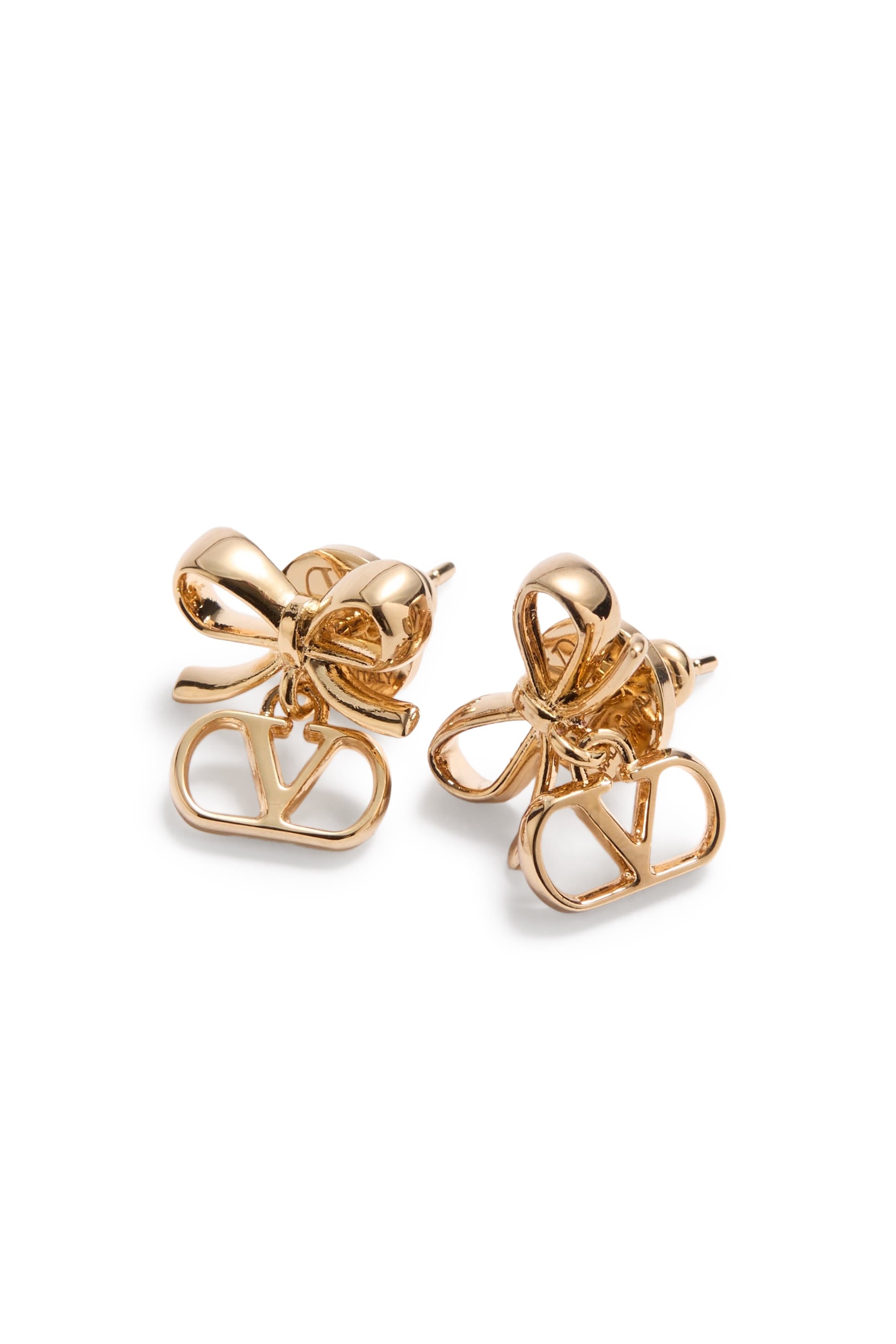 VLogo Signature Earrings, Metal
