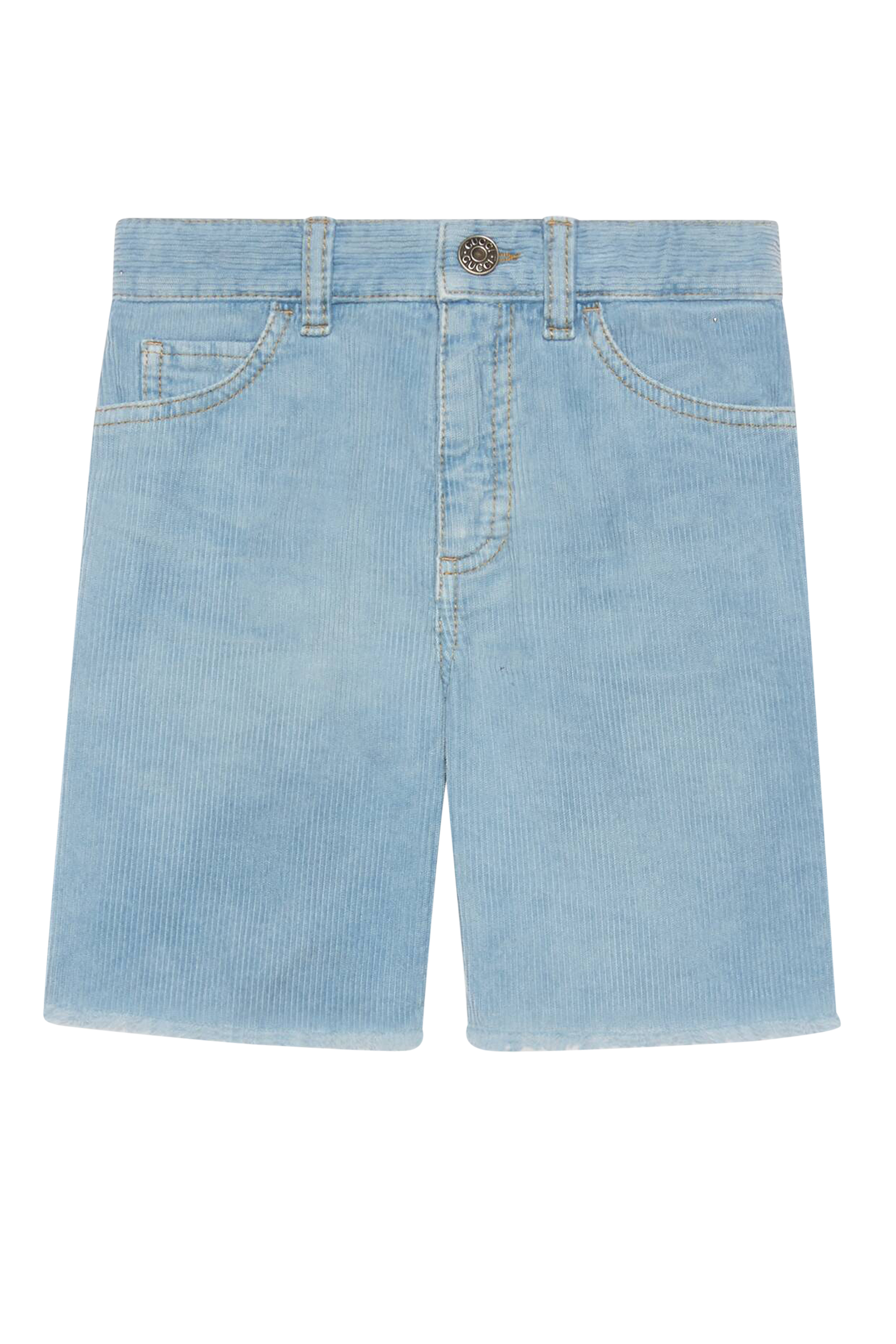 Corduroy Shorts with Gucci Label