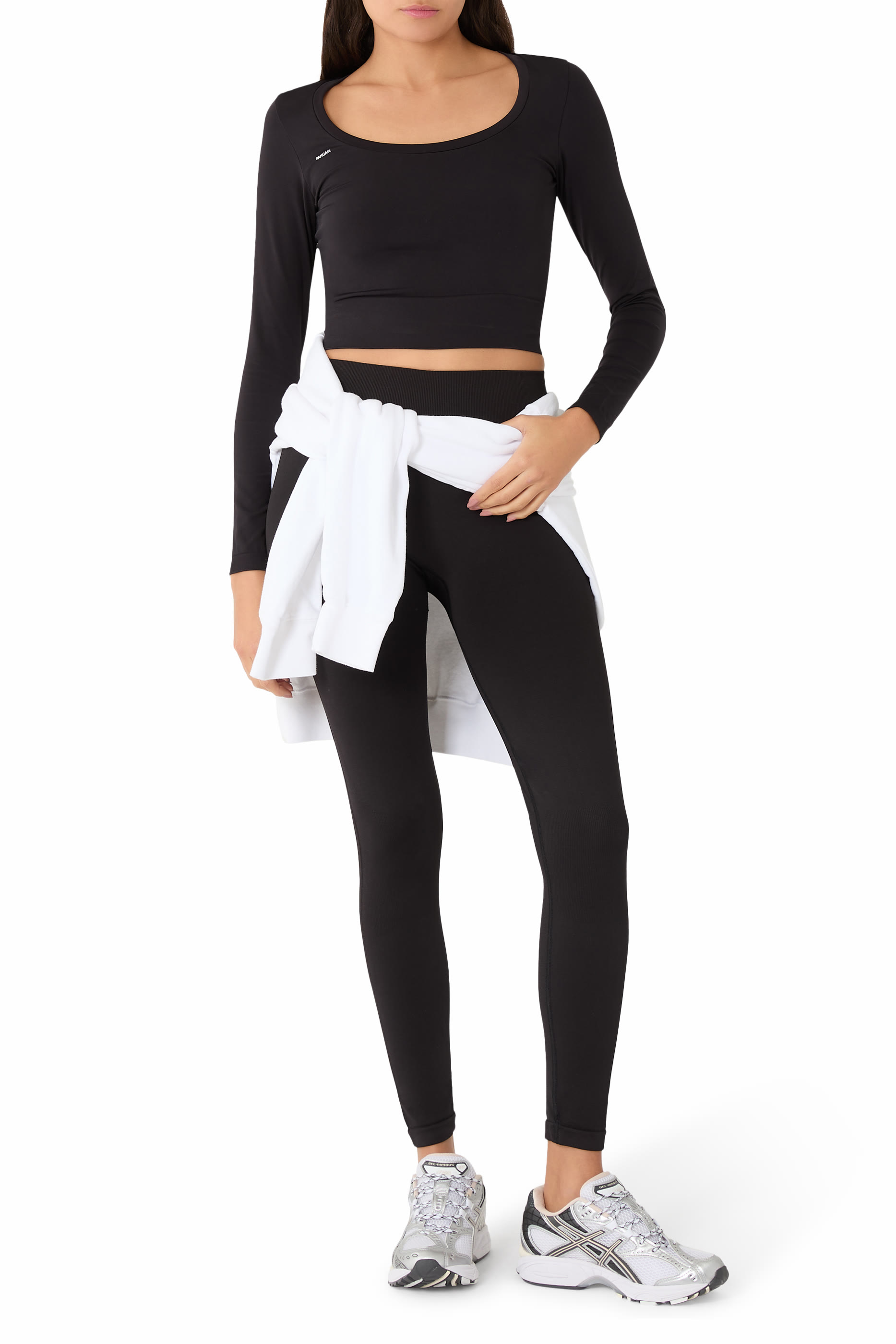 Plant-Stretch Long Sleeve Crop Top