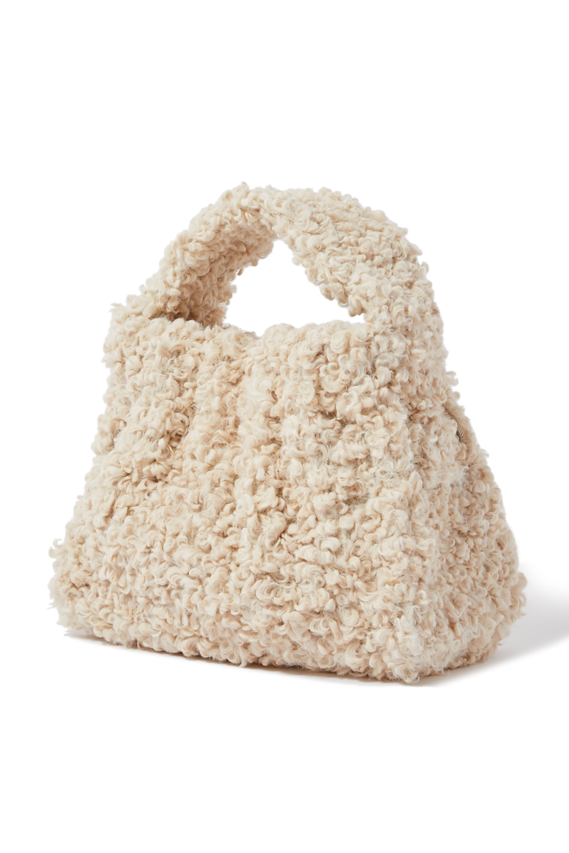 Square Scrunchy Top-Handle Pouch