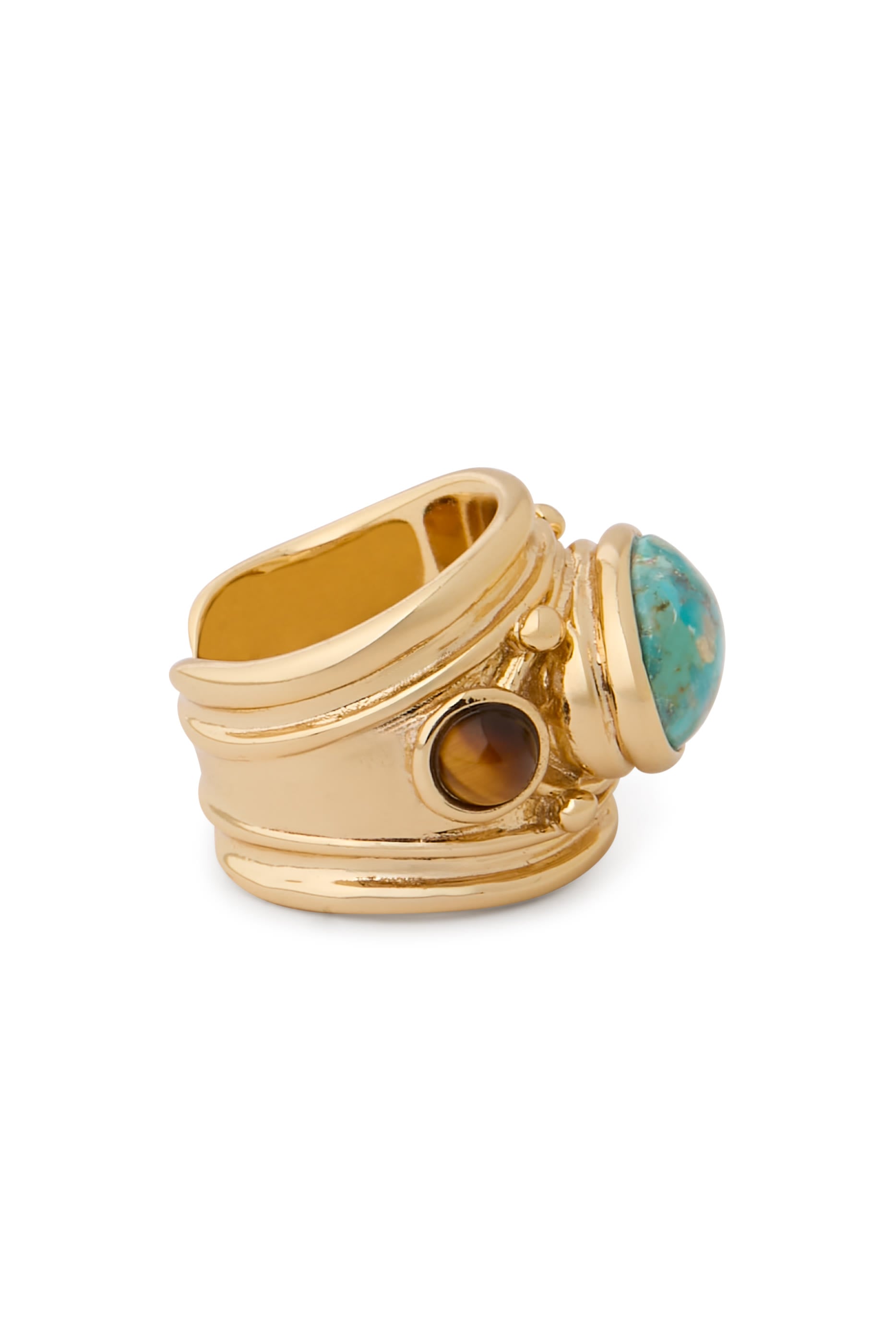 Simone Ring, Gold-Plated Brass