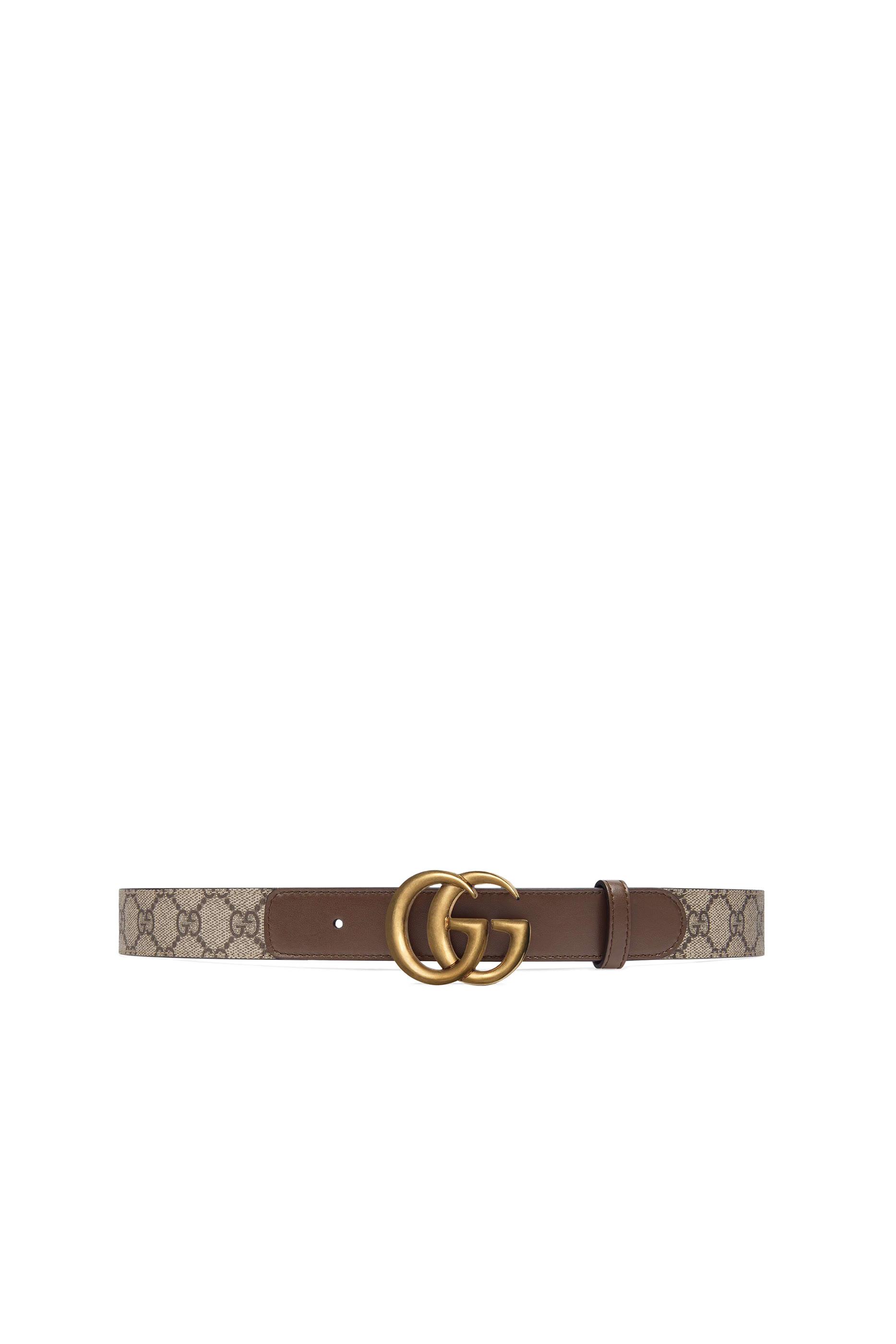 Double-G Buckle GG Leather Belt