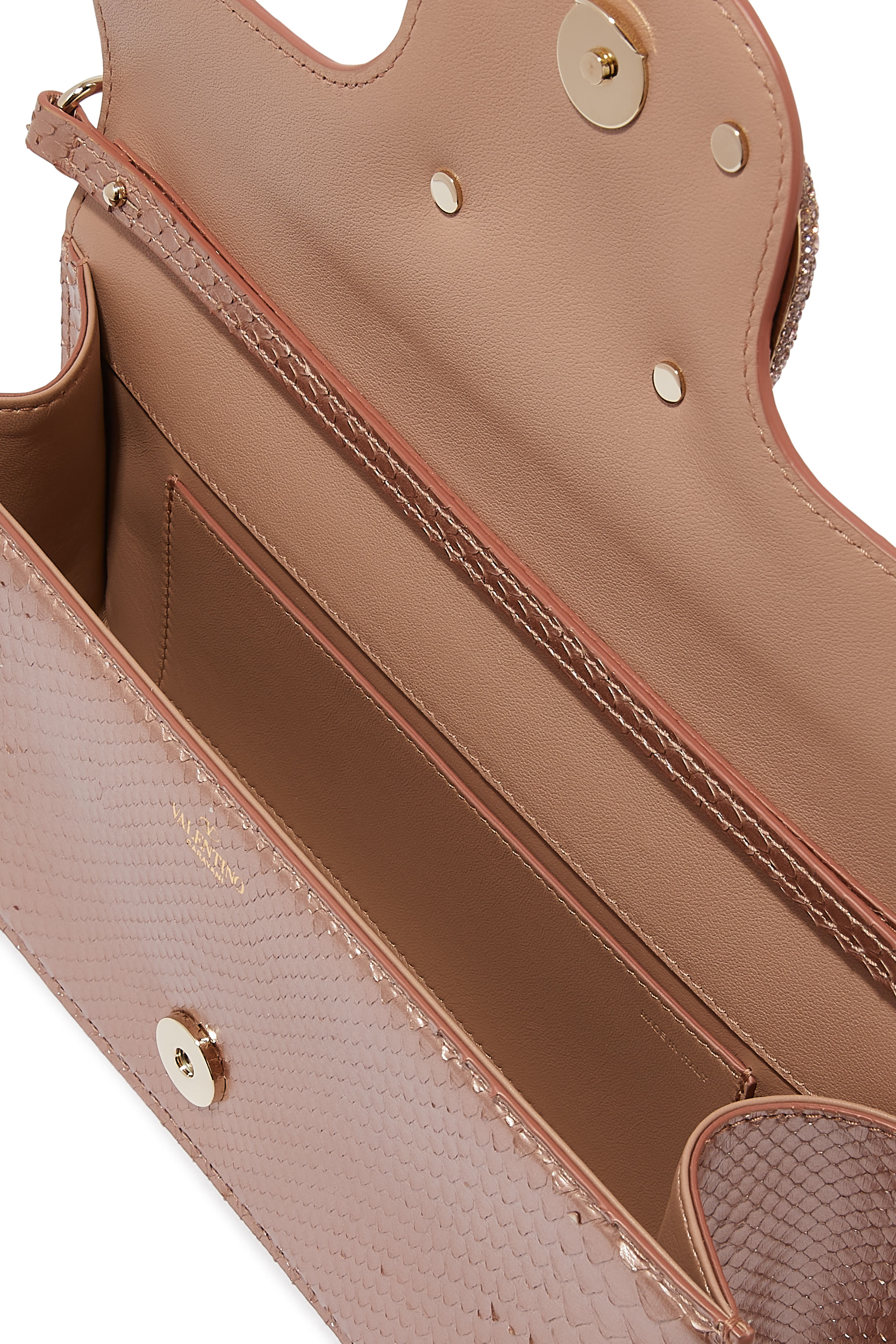 Valentino Garavani V Logo Middle East Exclusive Plaque Chain Linked Clutch Bag