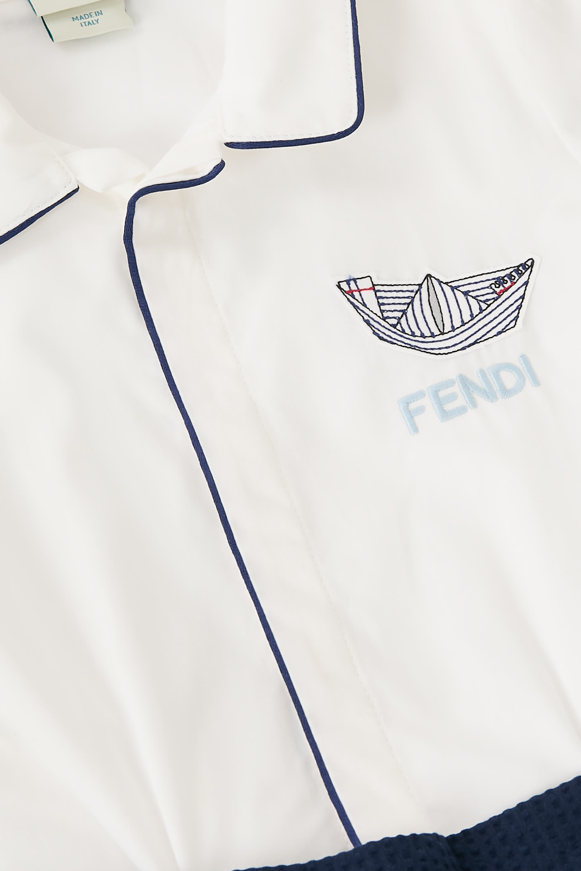 Kids Color-Block Logo Romper