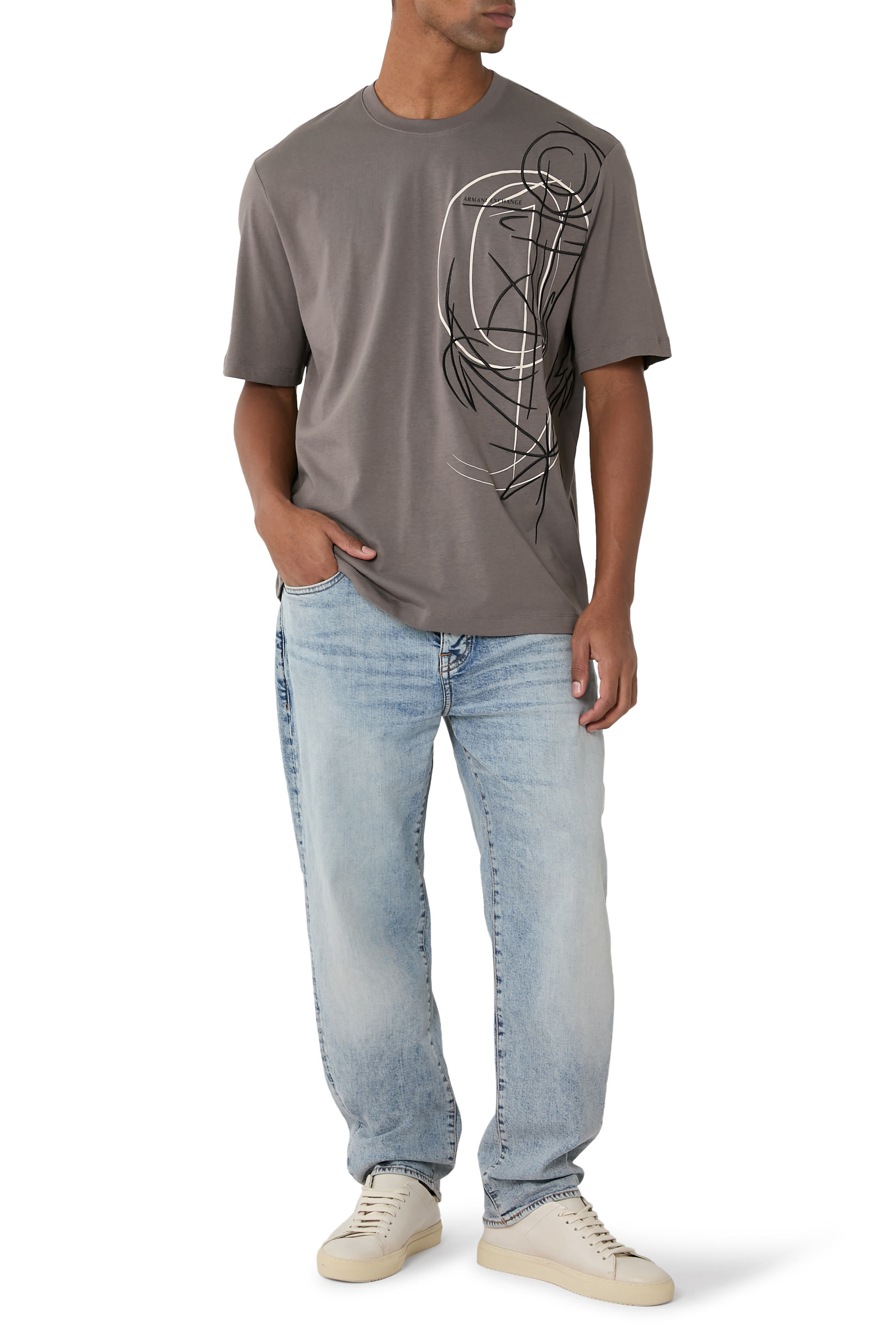 Logo Execution Side Chest Print T-Shirt