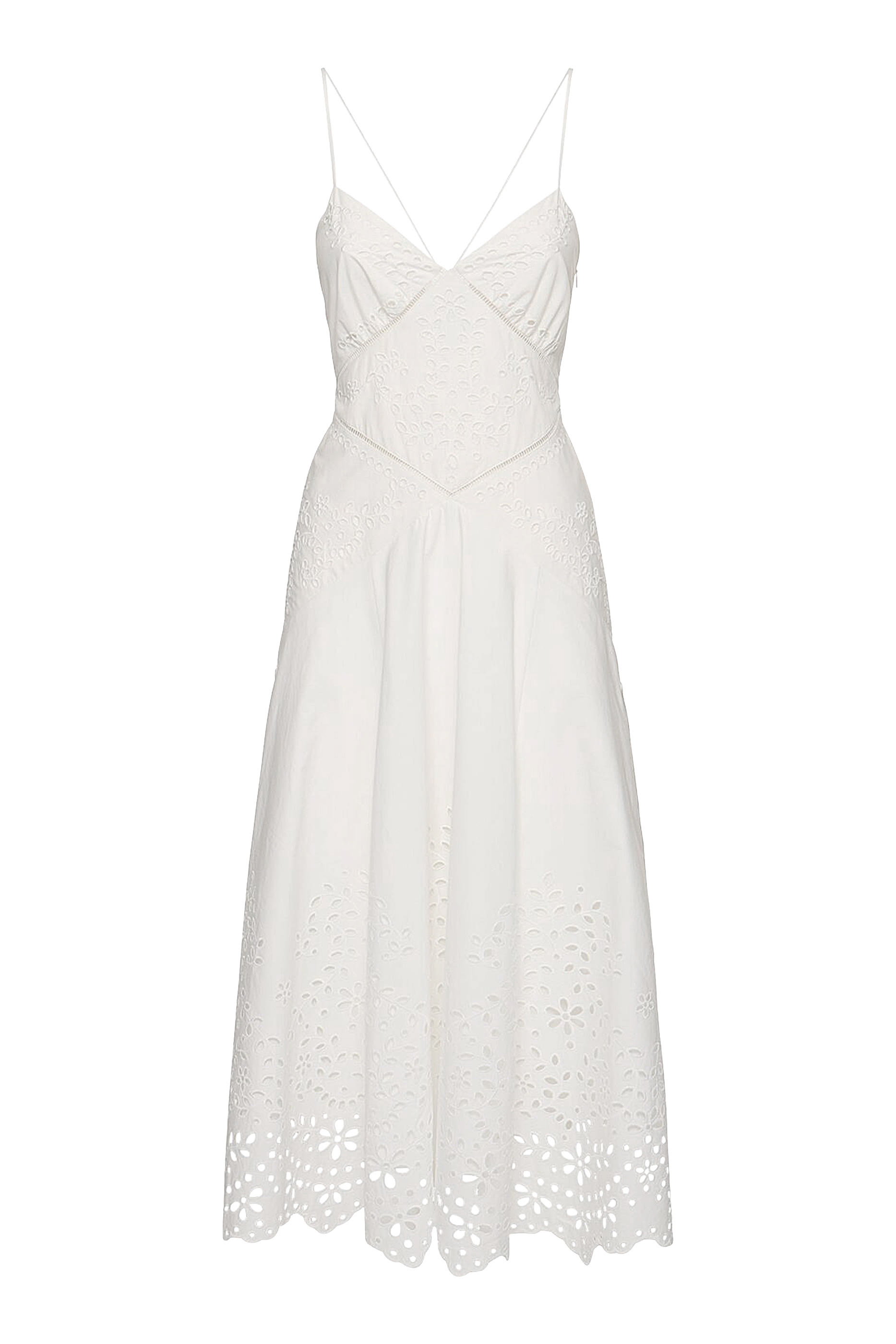 Cotton Embroidered Midi Dress