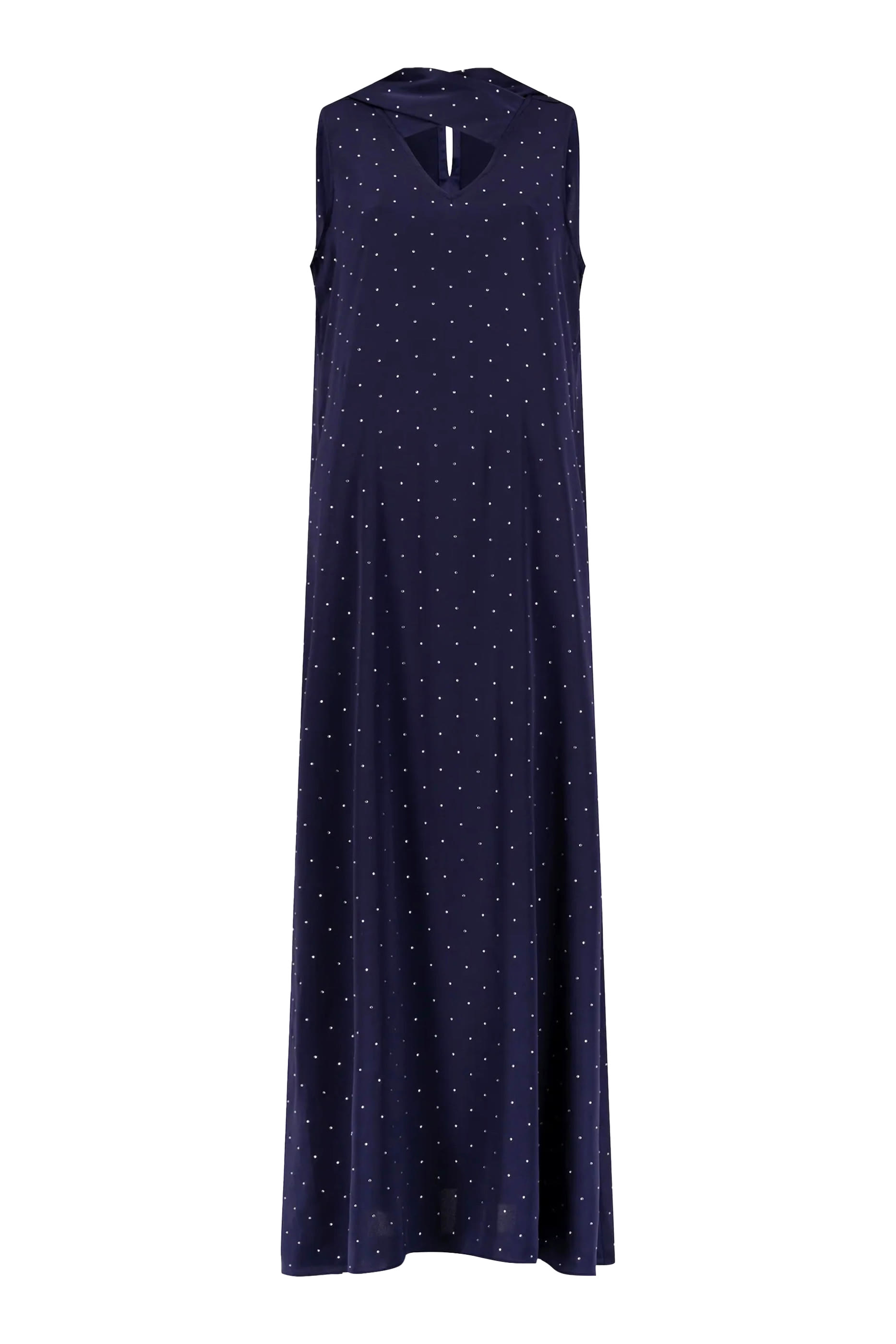 Studded Satin Bisht/Abaya with Neck Tie