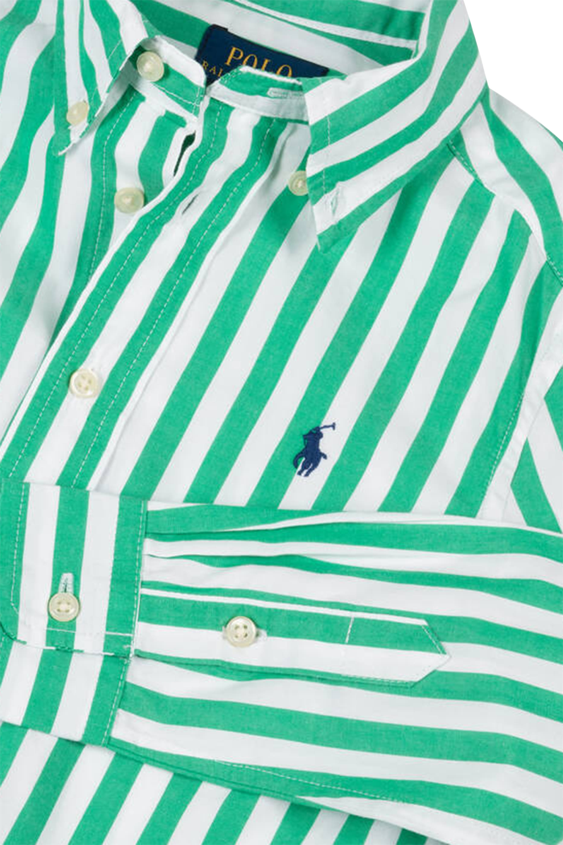 Kids Stripe Cotton Poplin Shirt
