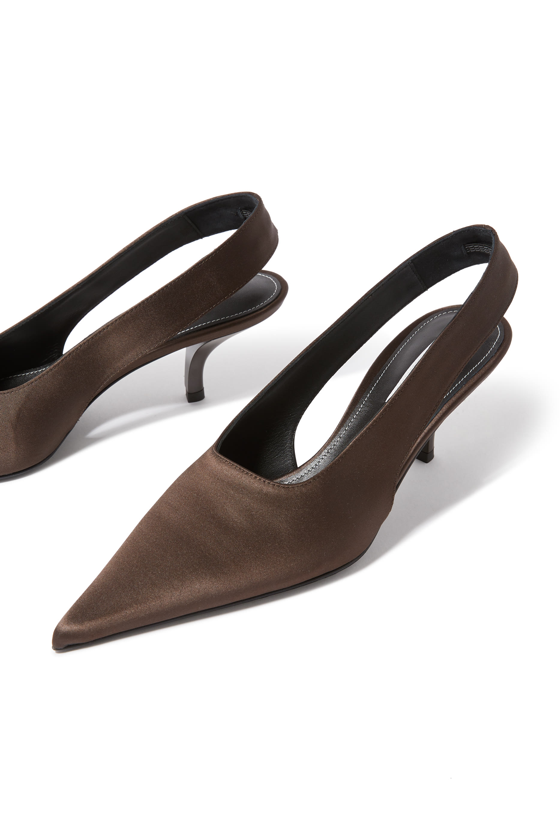 Classic Satin 55 Slingbacks